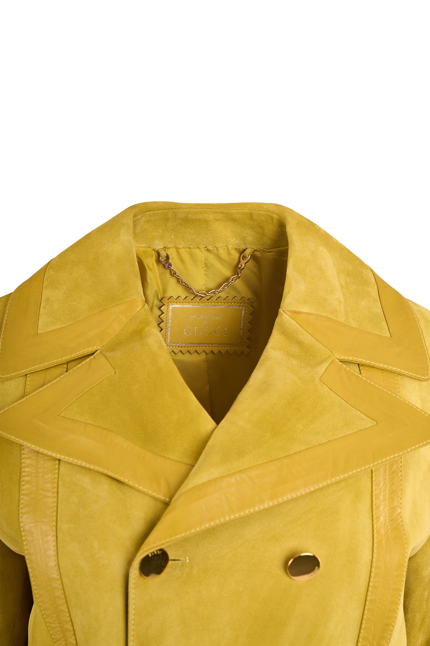 Gucci Suede Yellow Mustard 70's Inspired Co-Ord Set