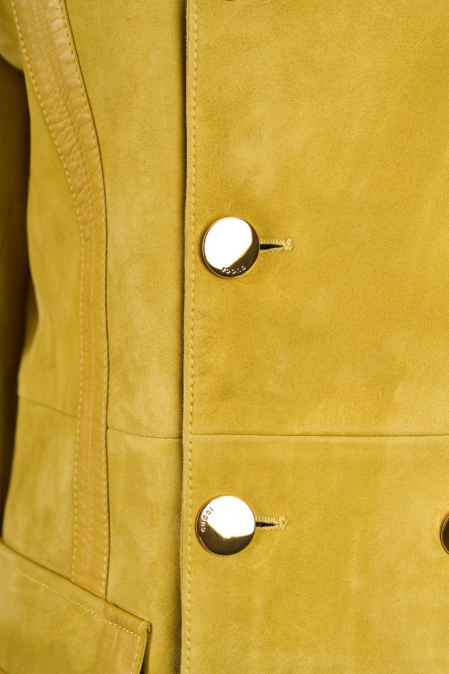 Gucci Suede Yellow Mustard 70's Inspired Co-Ord Set