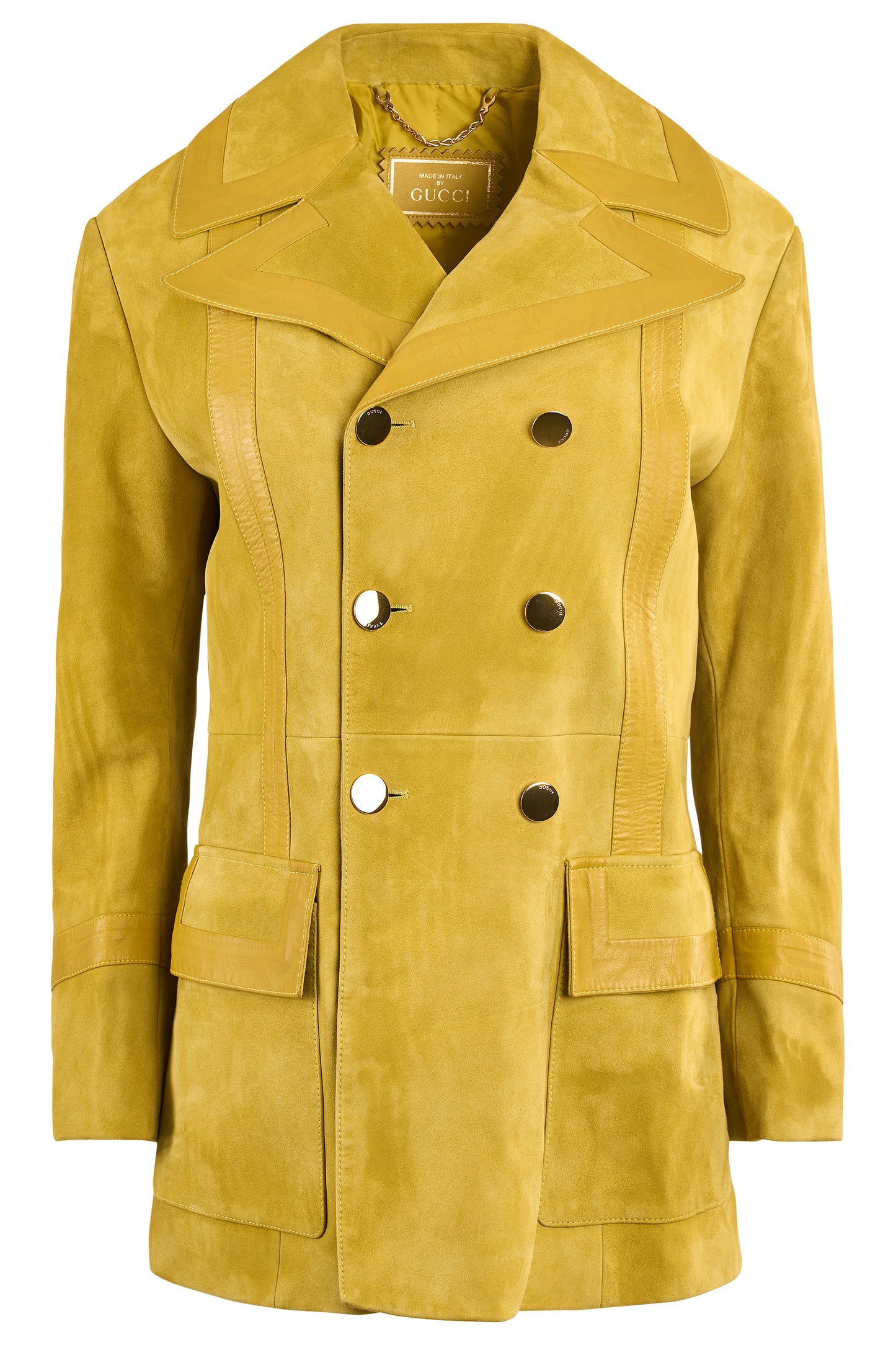 Gucci Suede Yellow Mustard 70's Inspired Co-Ord Set