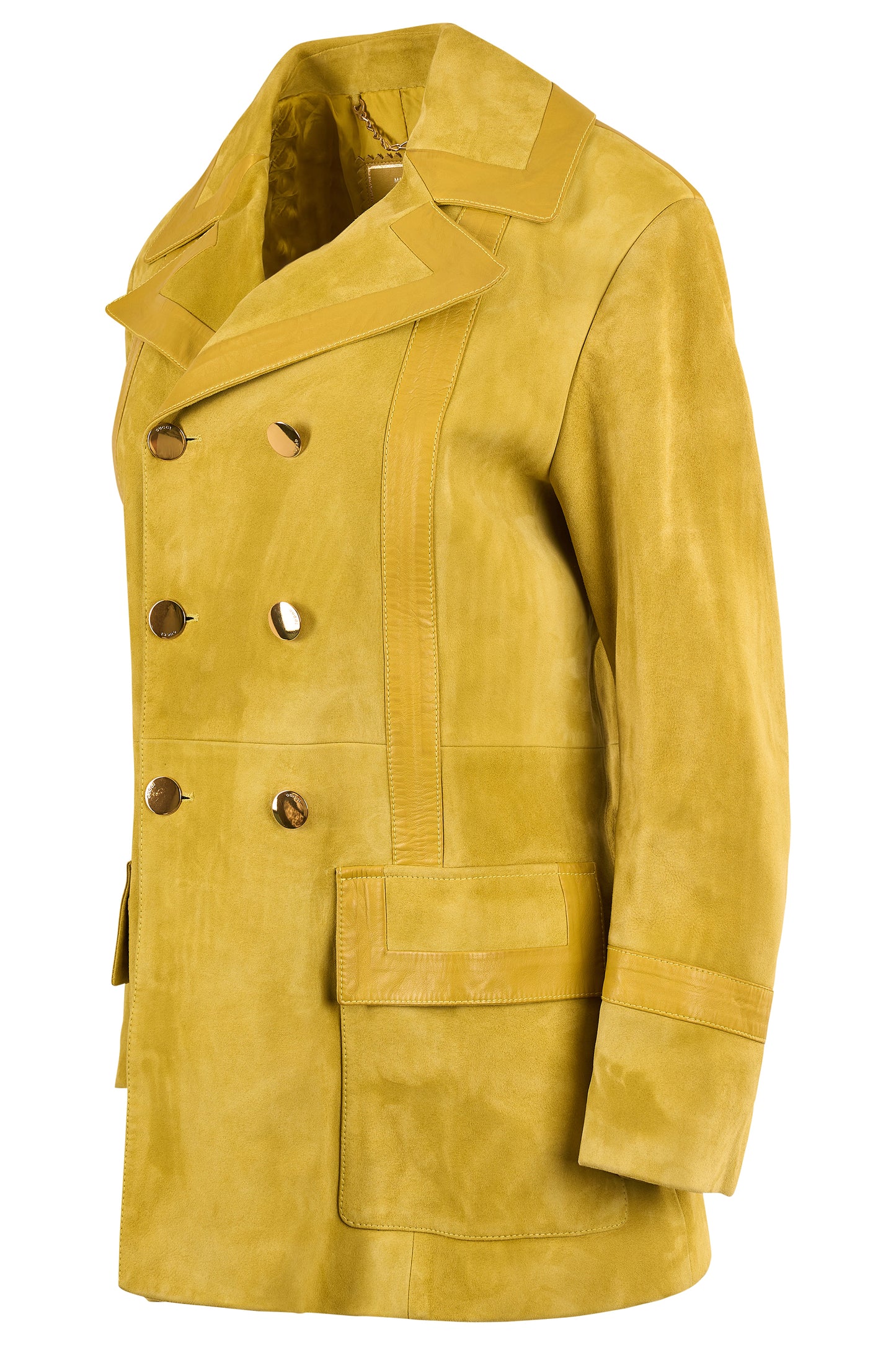 Gucci Suede Yellow Mustard 70's Inspired Co-Ord Set