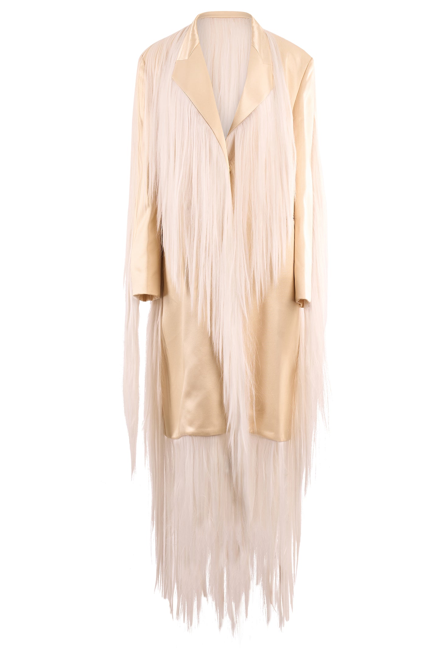 Hyun Mi Nielsen A/W Ivory Long Hair Tailored Coat