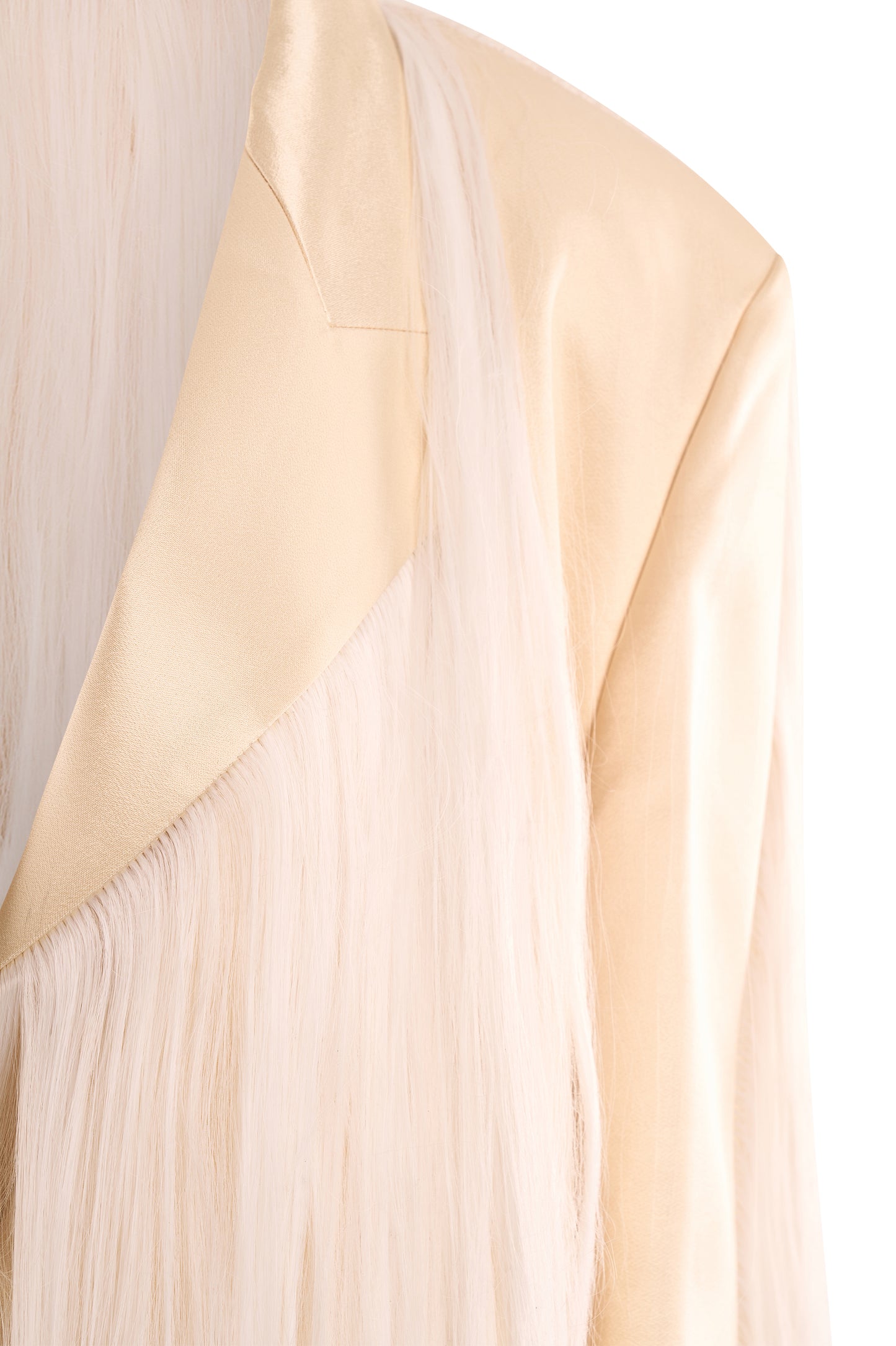 Hyun Mi Nielsen A/W Ivory Long Hair Tailored Coat