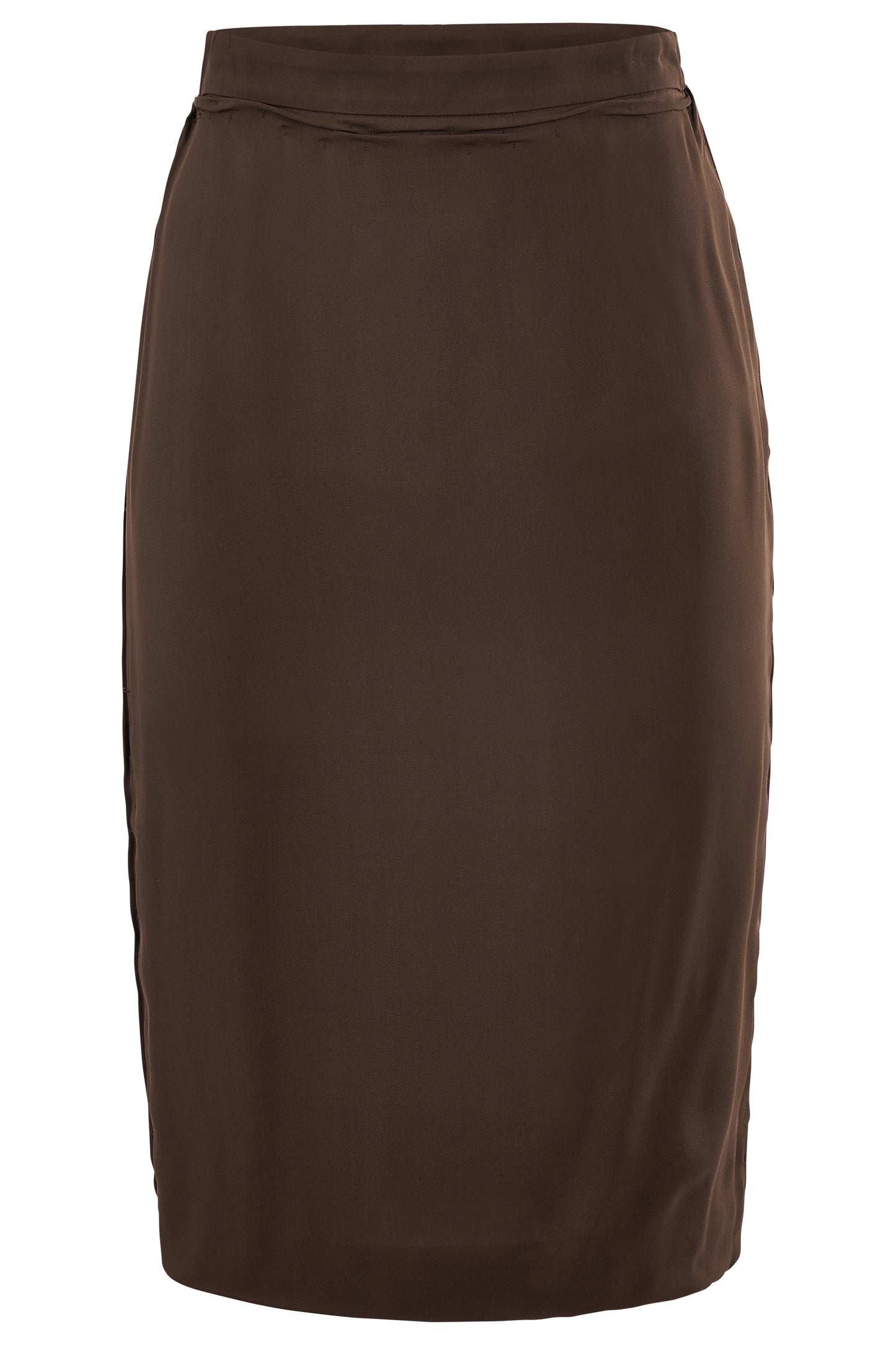 Vintage Yves saint Laurent Circa 2000's Brown Silk skirt