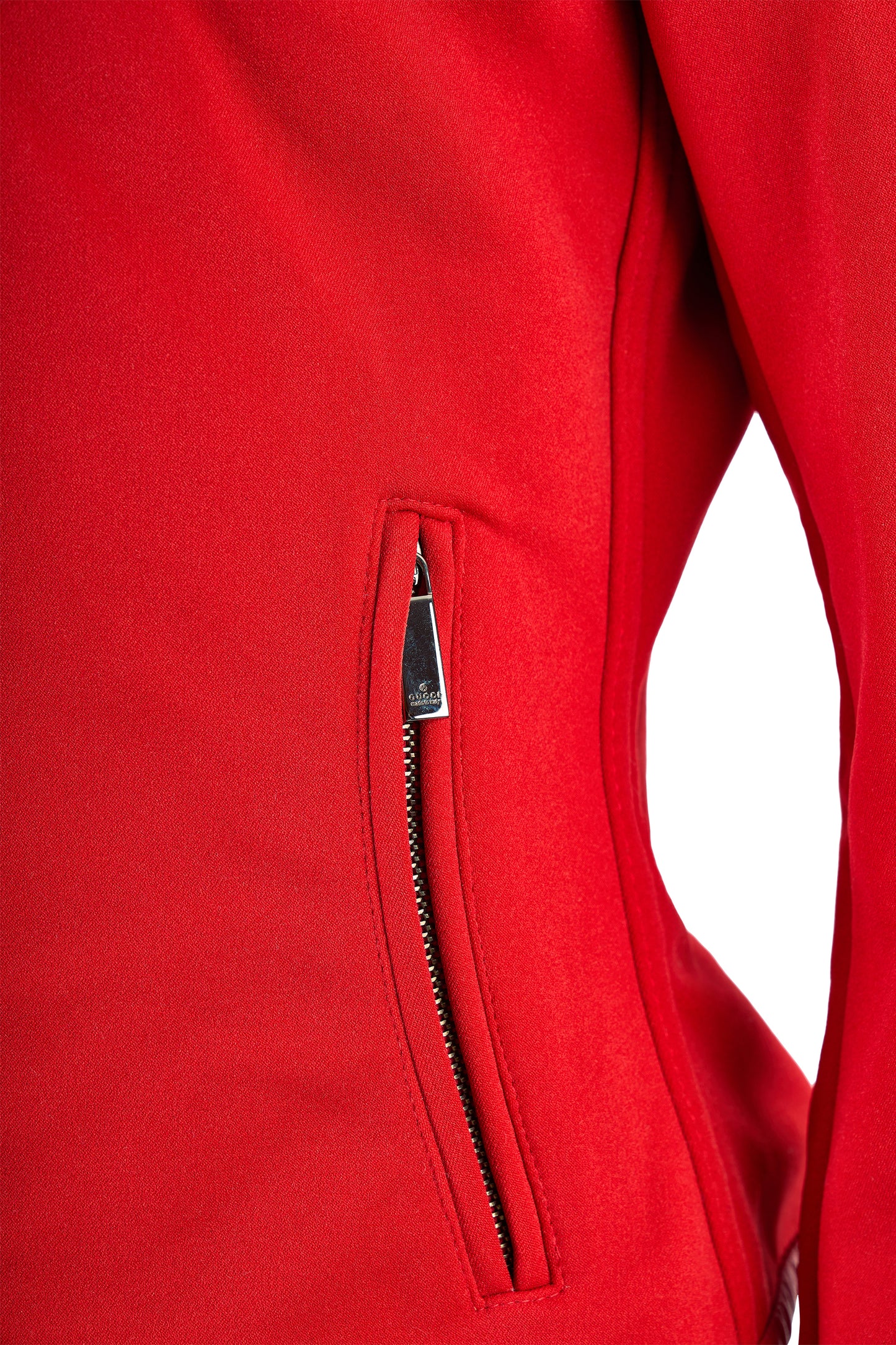 Vintage Gucci By Tom Ford A/W 1997 Red Wool Asymmetric Jacket