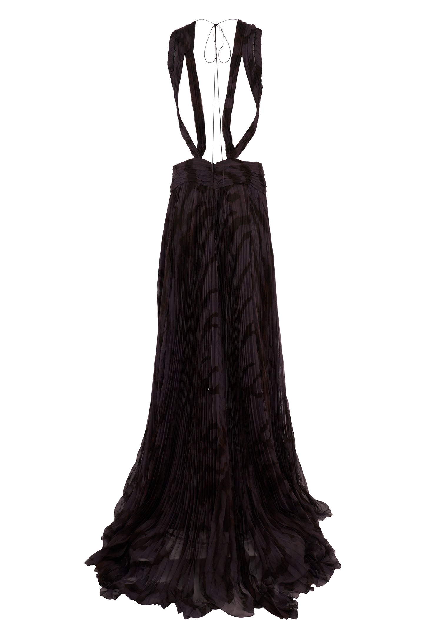 Roberto Cavalli Deep Grey Cut Out Maxi Gown