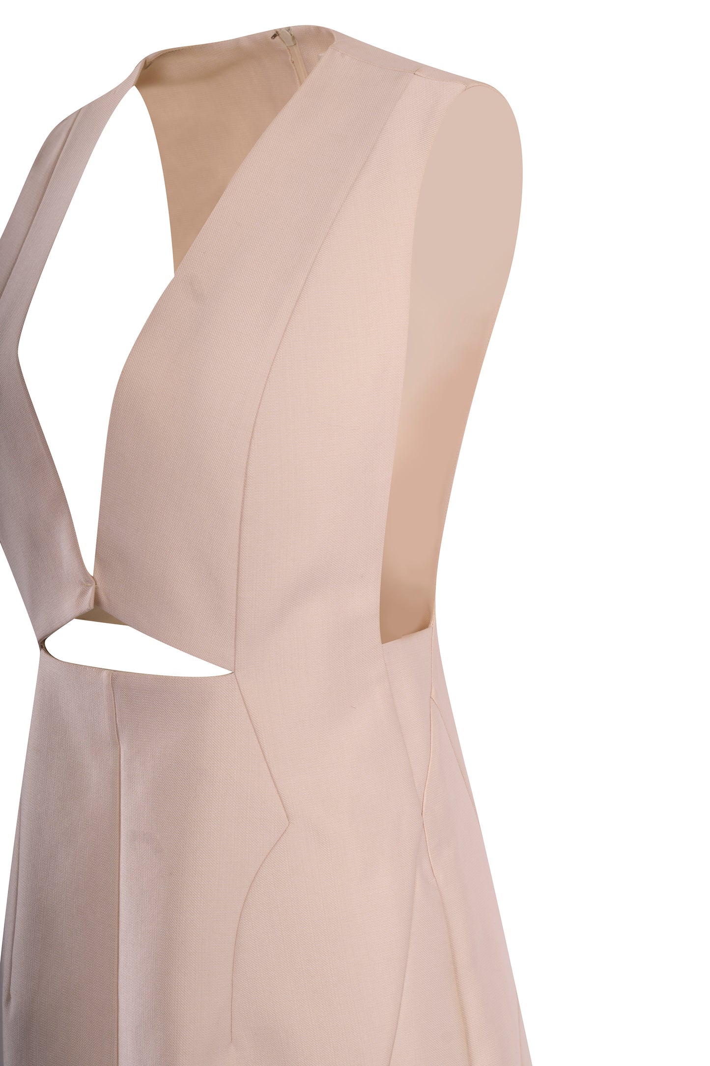 Jil Sander S/S 2014 Ivory Structured Sleeveless A Line Dress