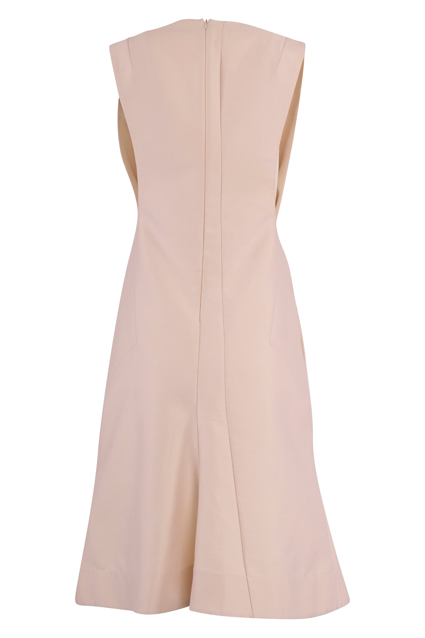 Jil Sander S/S 2014 Ivory Structured Sleeveless A Line Dress