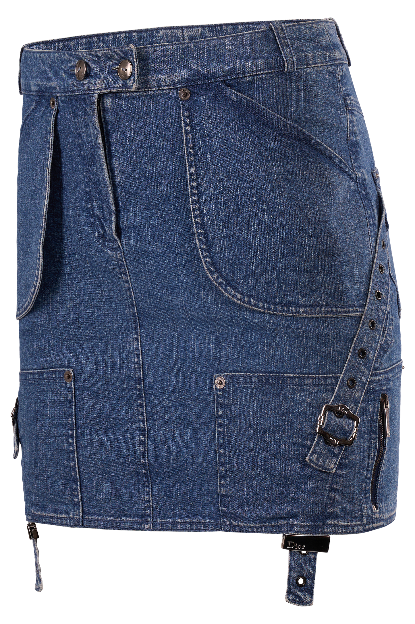 Vintage 2004 Christian Dior By John Galliano Denim Skirt