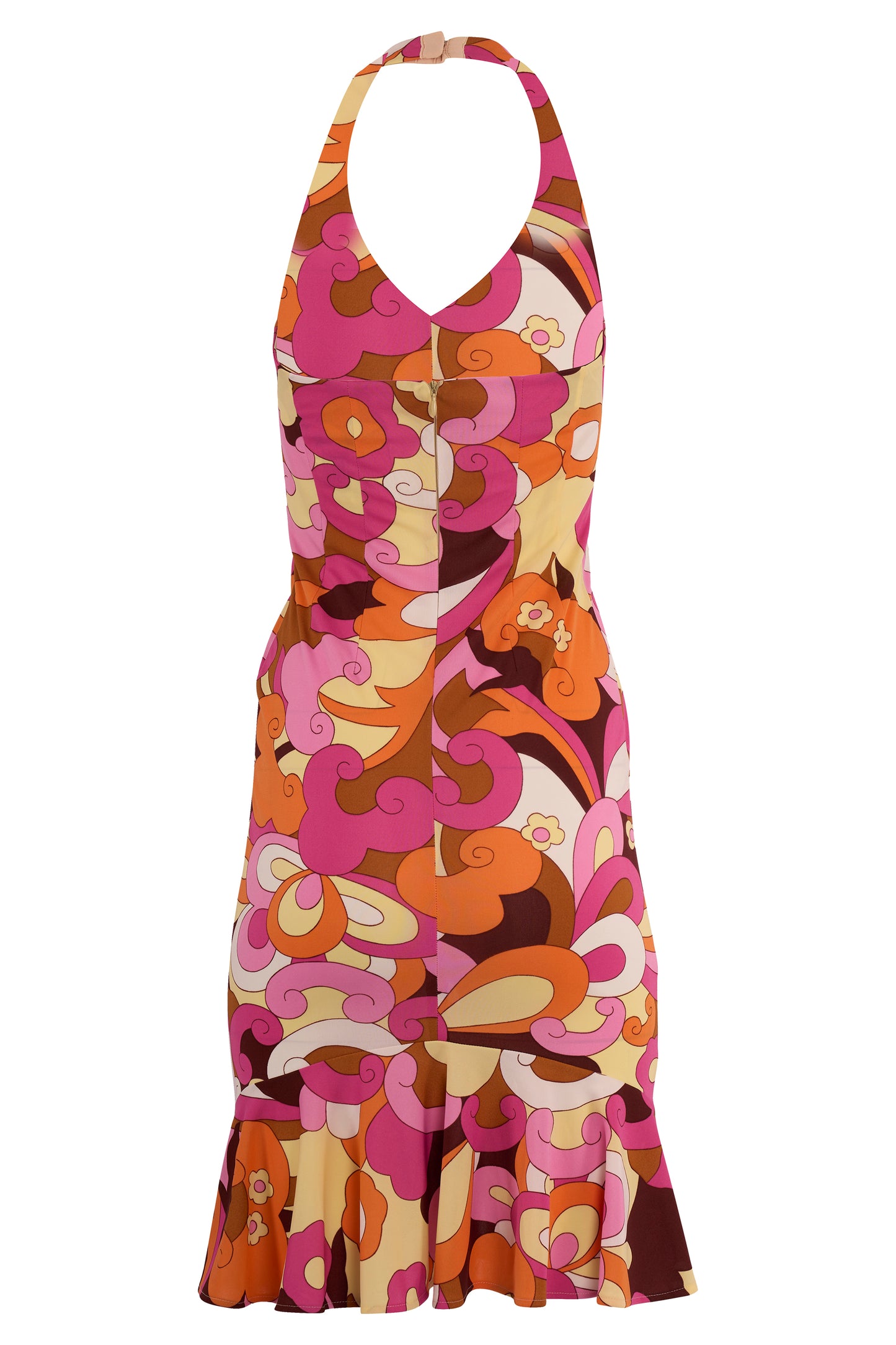 Vintage D&G 2004 Psychedelic Print Halter Dress