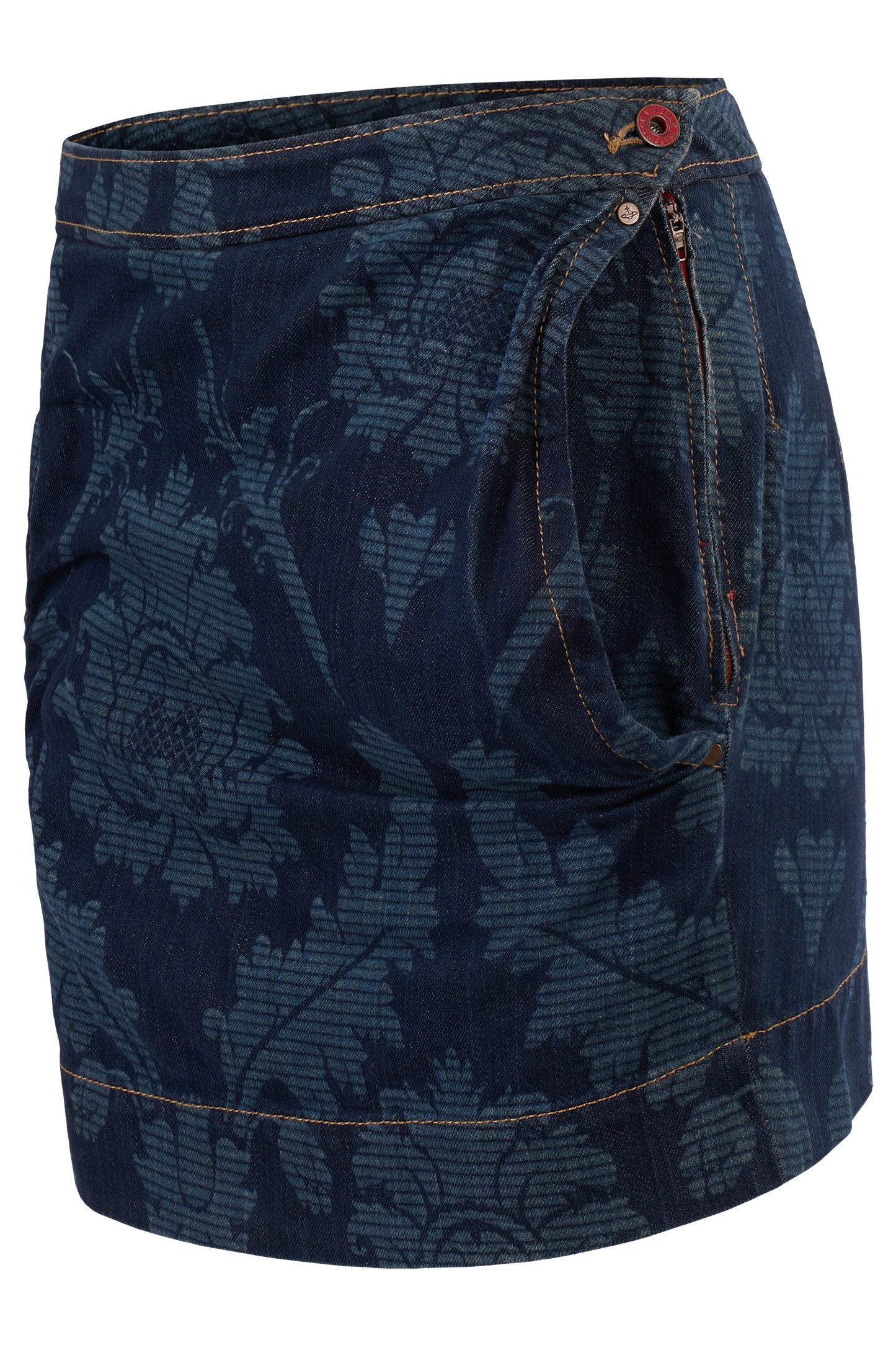 Vintage 1990's Vivienne Westwood Print Denim Skirt