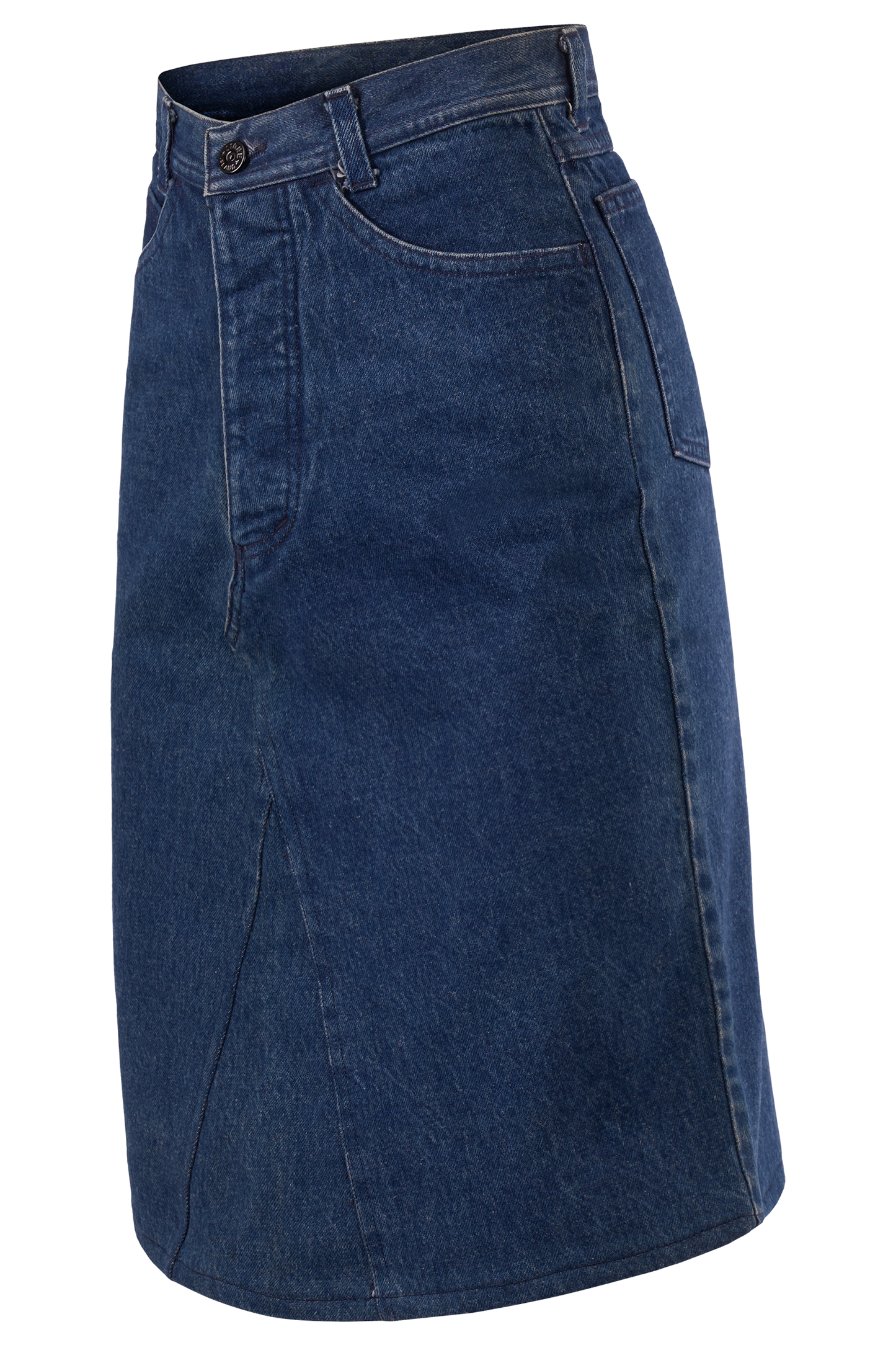 Vintage 1980's Stone Island Reworked Denim Skirt