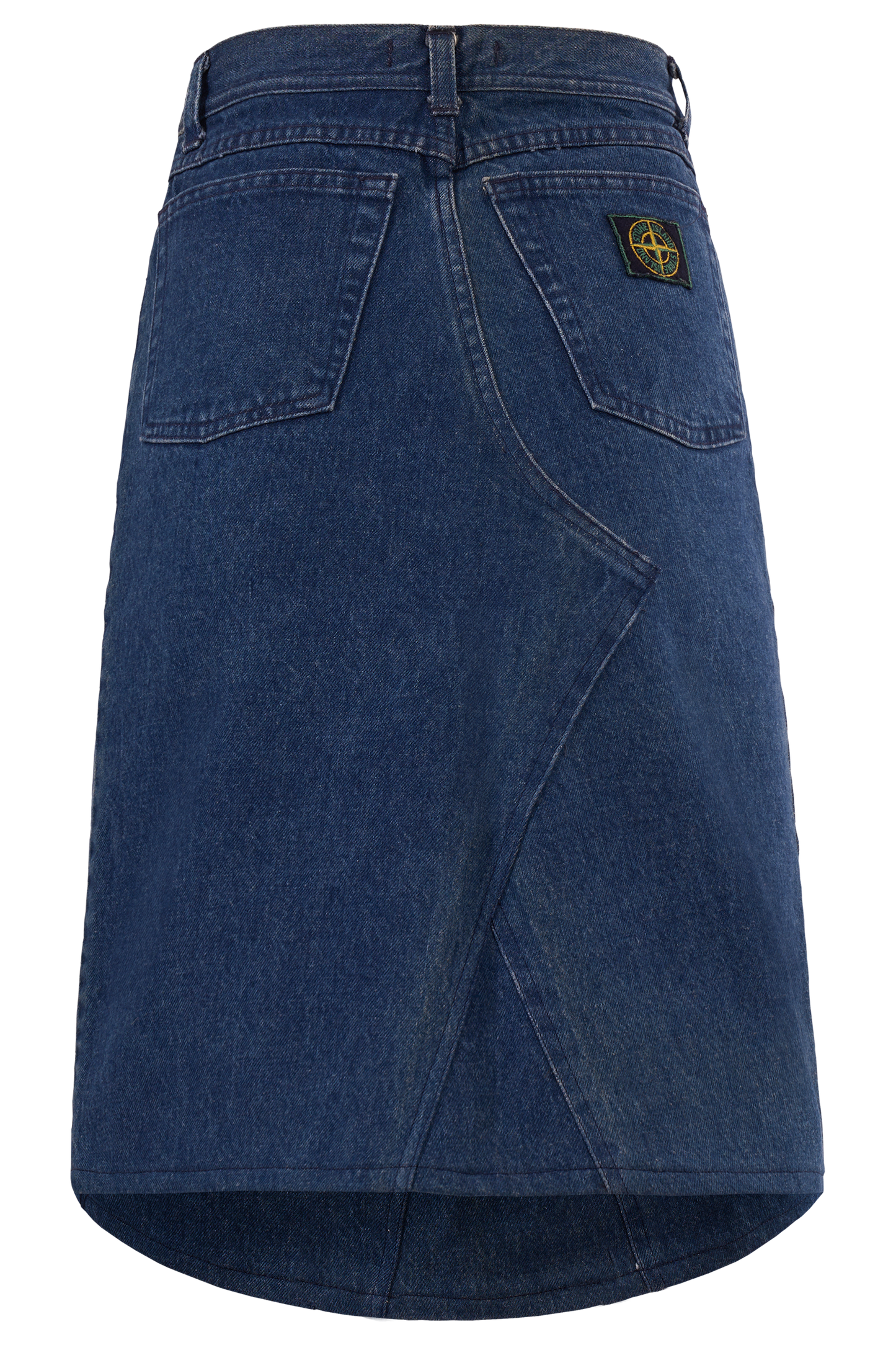 Vintage 1980's Stone Island Reworked Denim Skirt