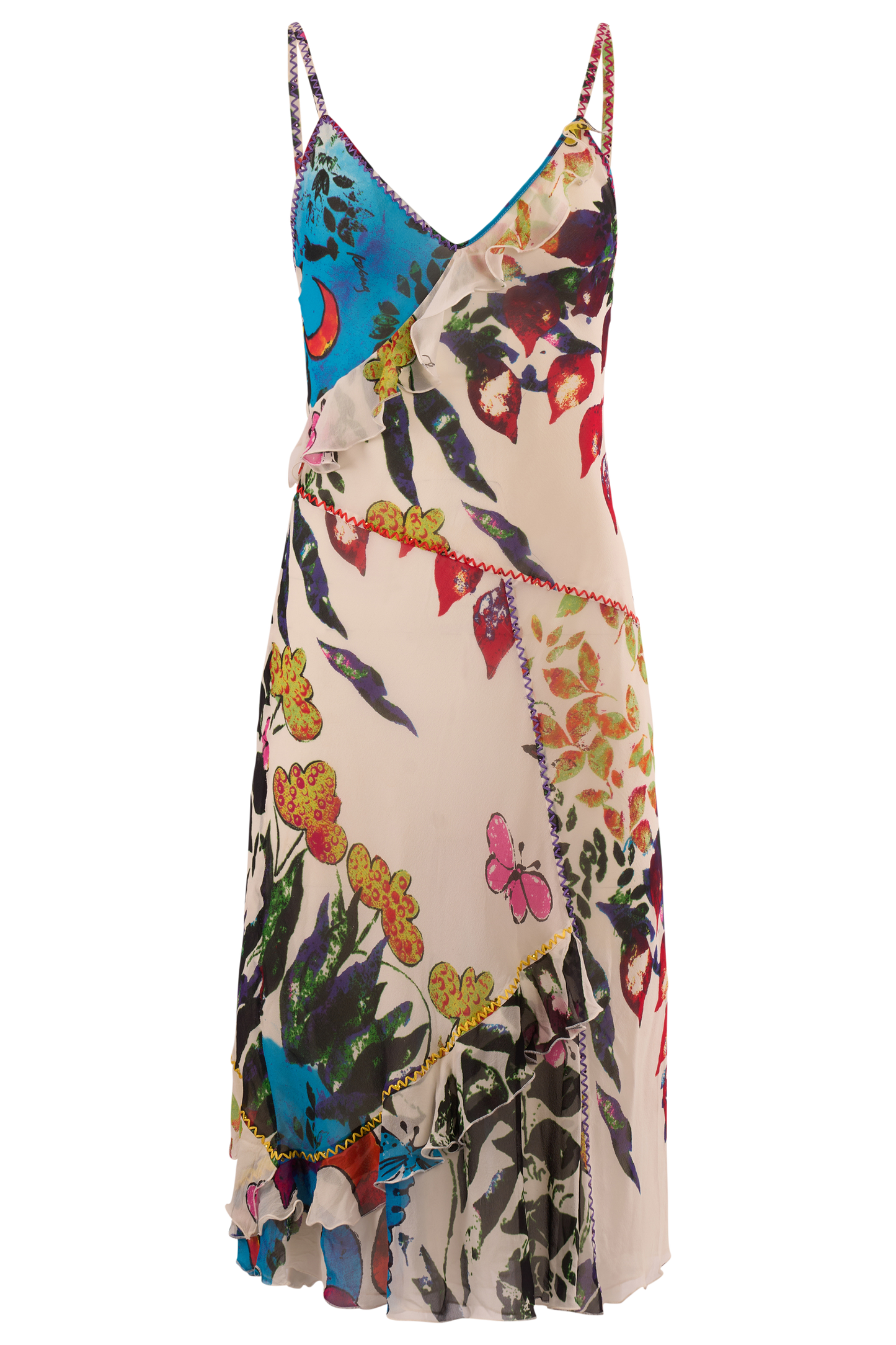 Vintage 1990's Iceberg Floral Silk Dress