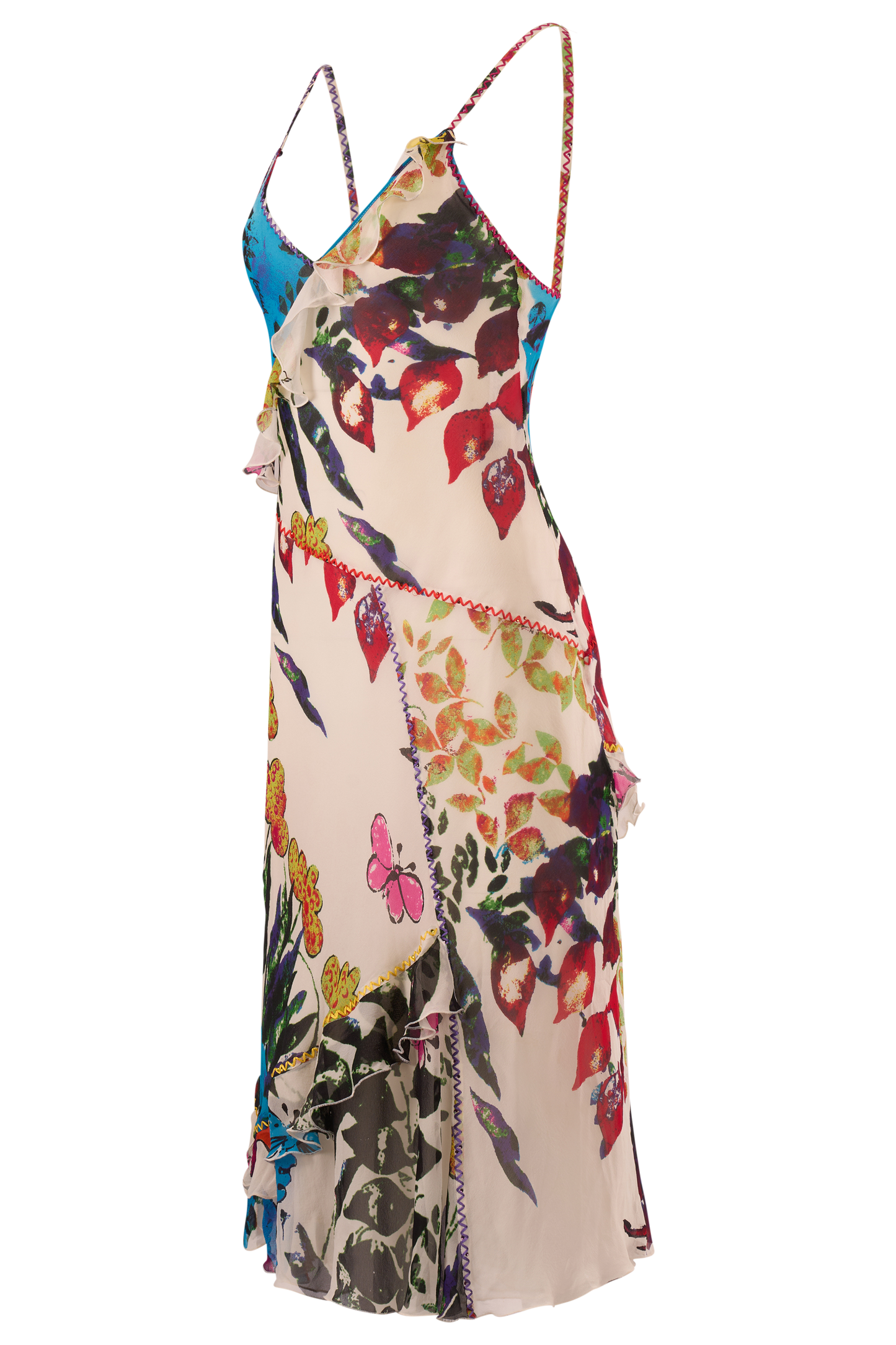 Vintage 1990's Iceberg Floral Silk Dress