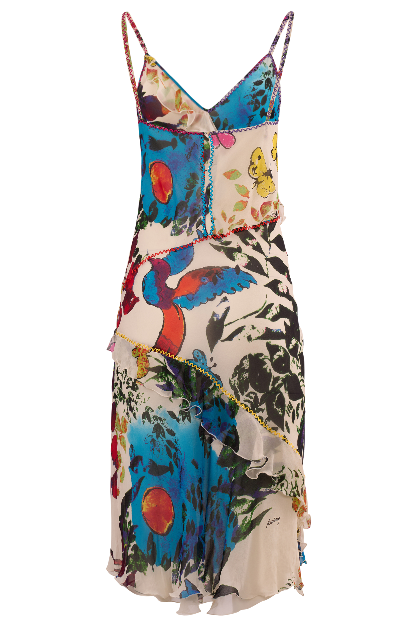 Vintage 1990's Iceberg Floral Silk Dress