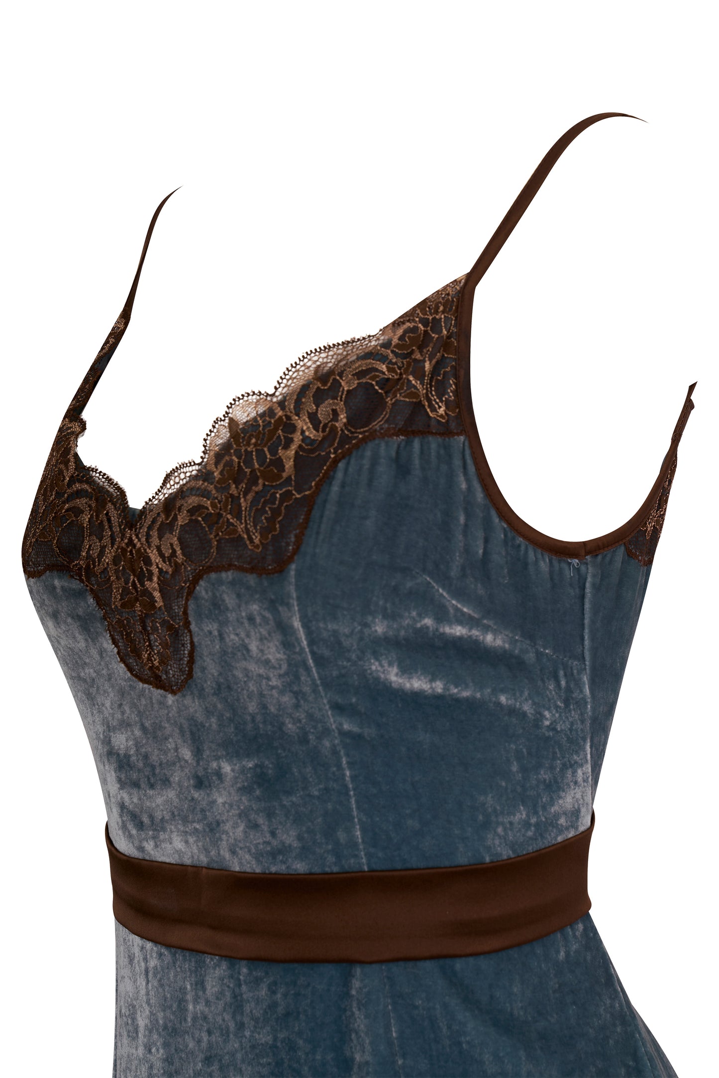 Dolce & Gabbana 2006 Blue Teal Velvet Mini Dress