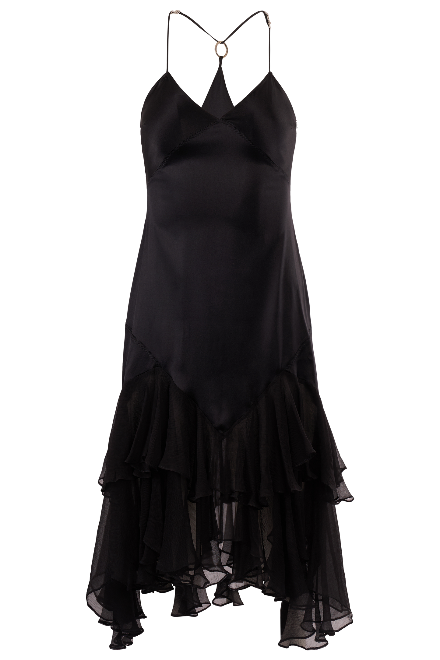 Vintage Roberto Cavalli 2004 Black Silk Dress