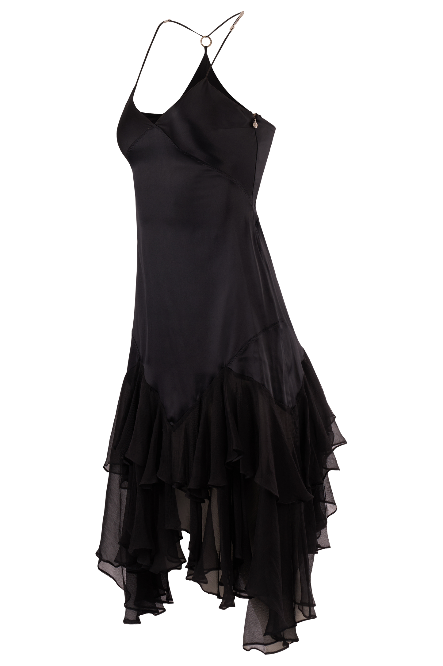 Vintage Roberto Cavalli 2004 Black Silk Dress