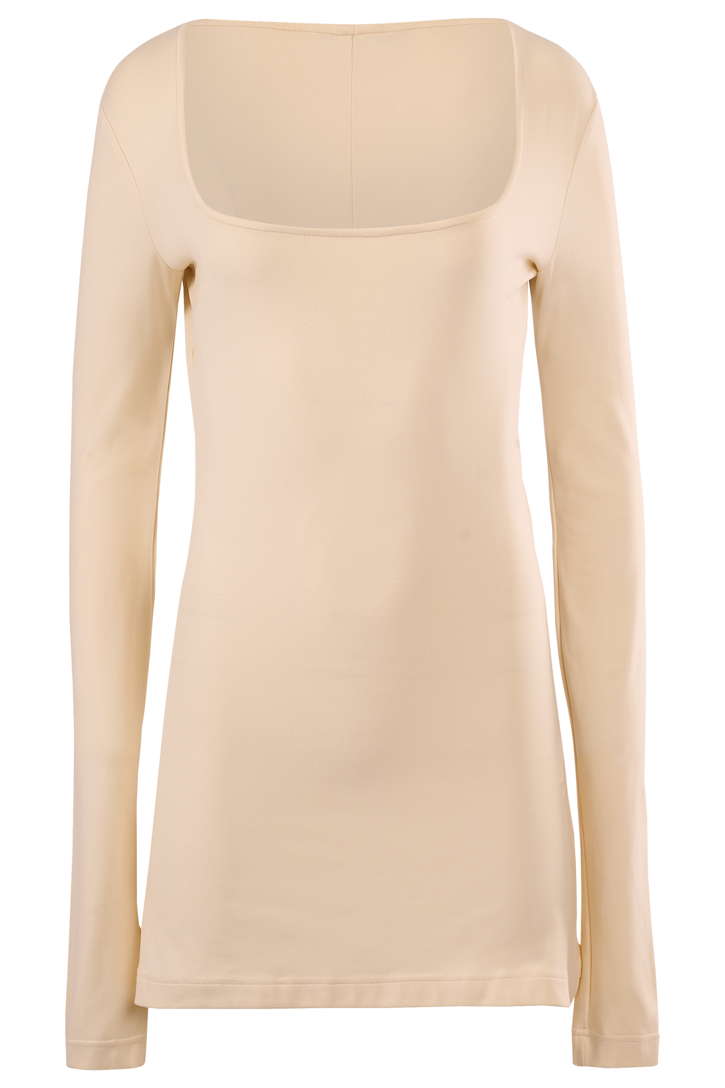 Vintage 1990's Dolce&Gabbana Cream Square Neckline Mini Dress