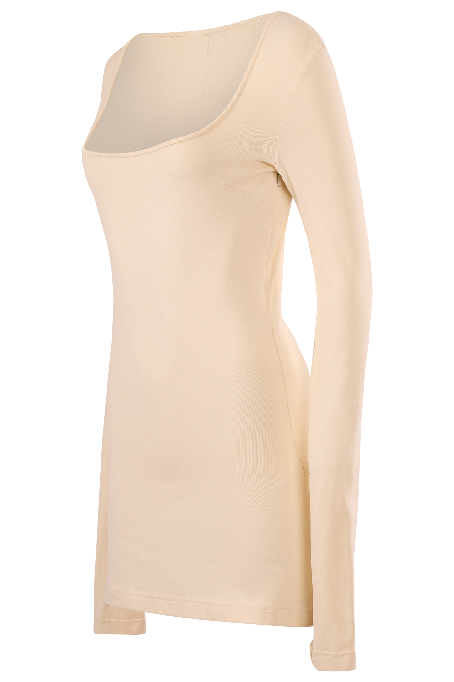 Vintage 1990's Dolce&Gabbana Cream Square Neckline Mini Dress