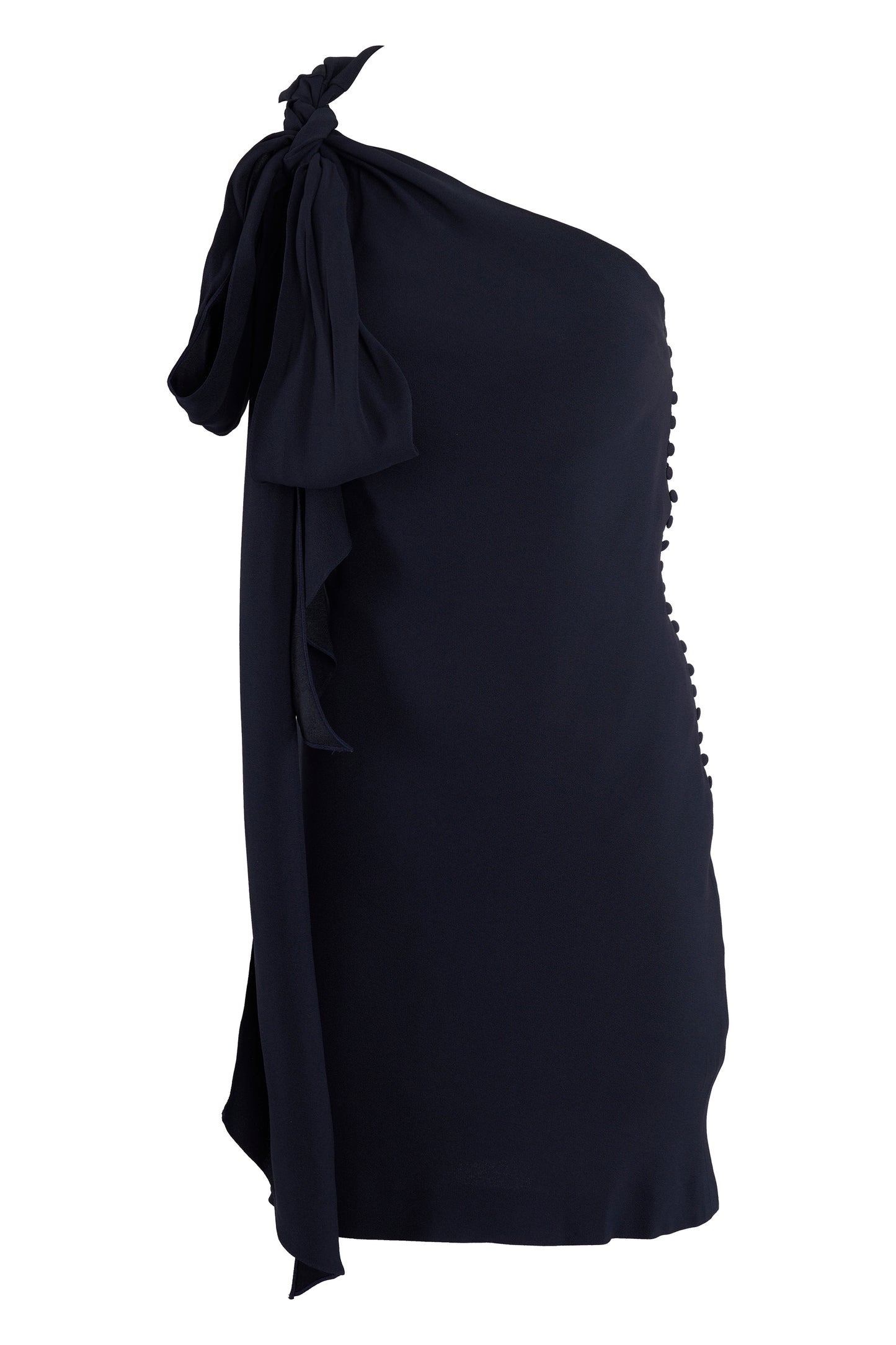 Vintage 2000's Christian Dior Navy Bias Tie Up Dress
