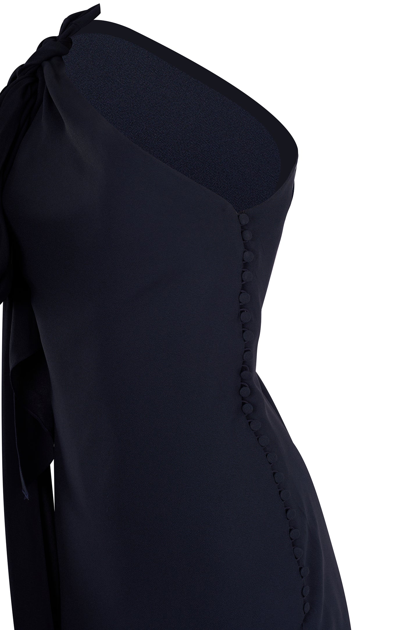 Vintage 2000's Christian Dior Navy Bias Tie Up Dress