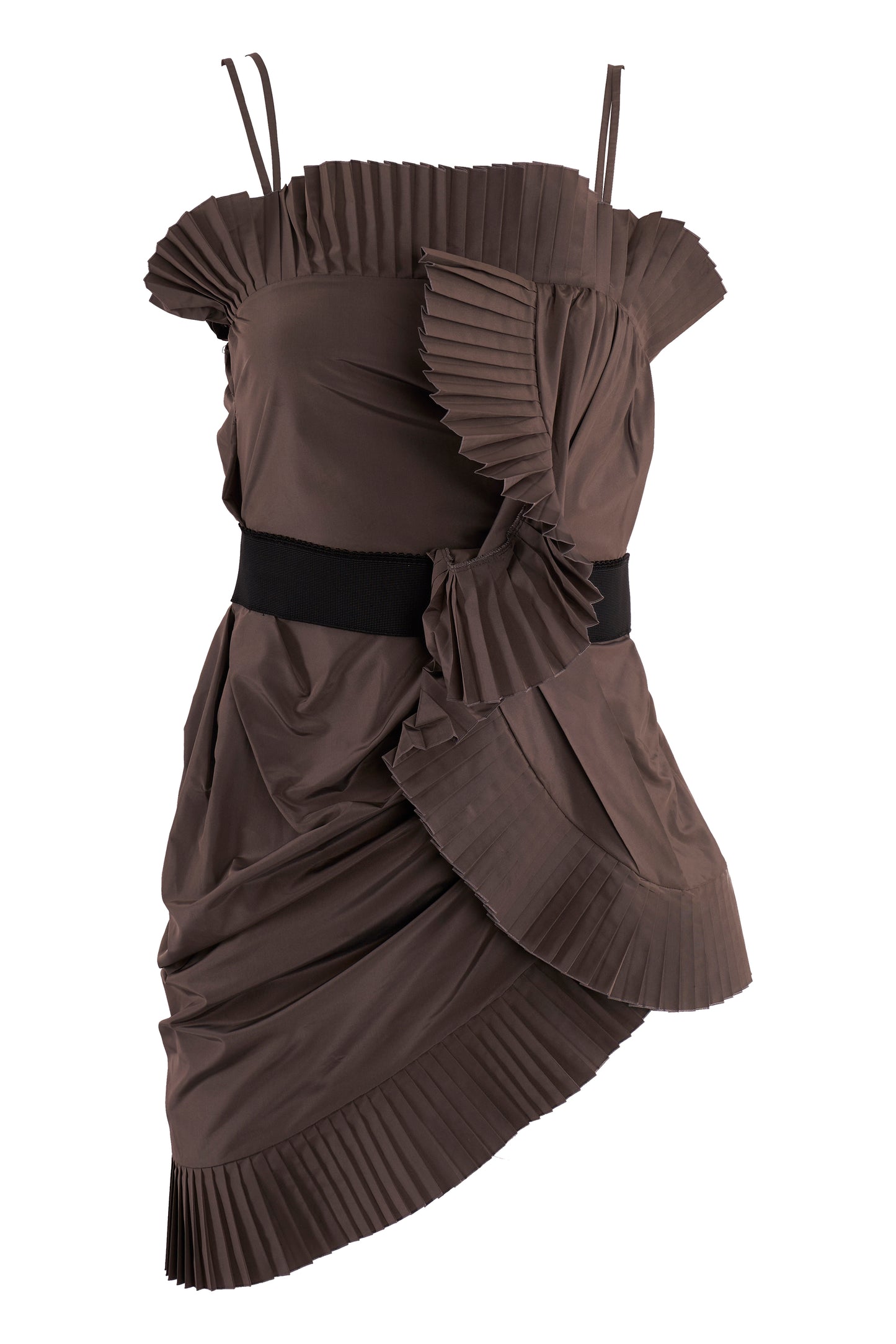 Vintage Christian Dior 2007 Grey Pleated Cocktail Dress