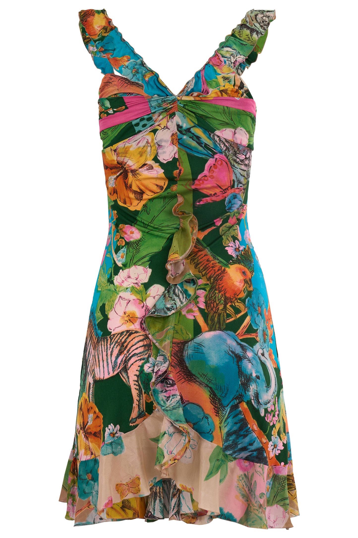Vintage Blumarine Early 2000's Jungle Print Dress
