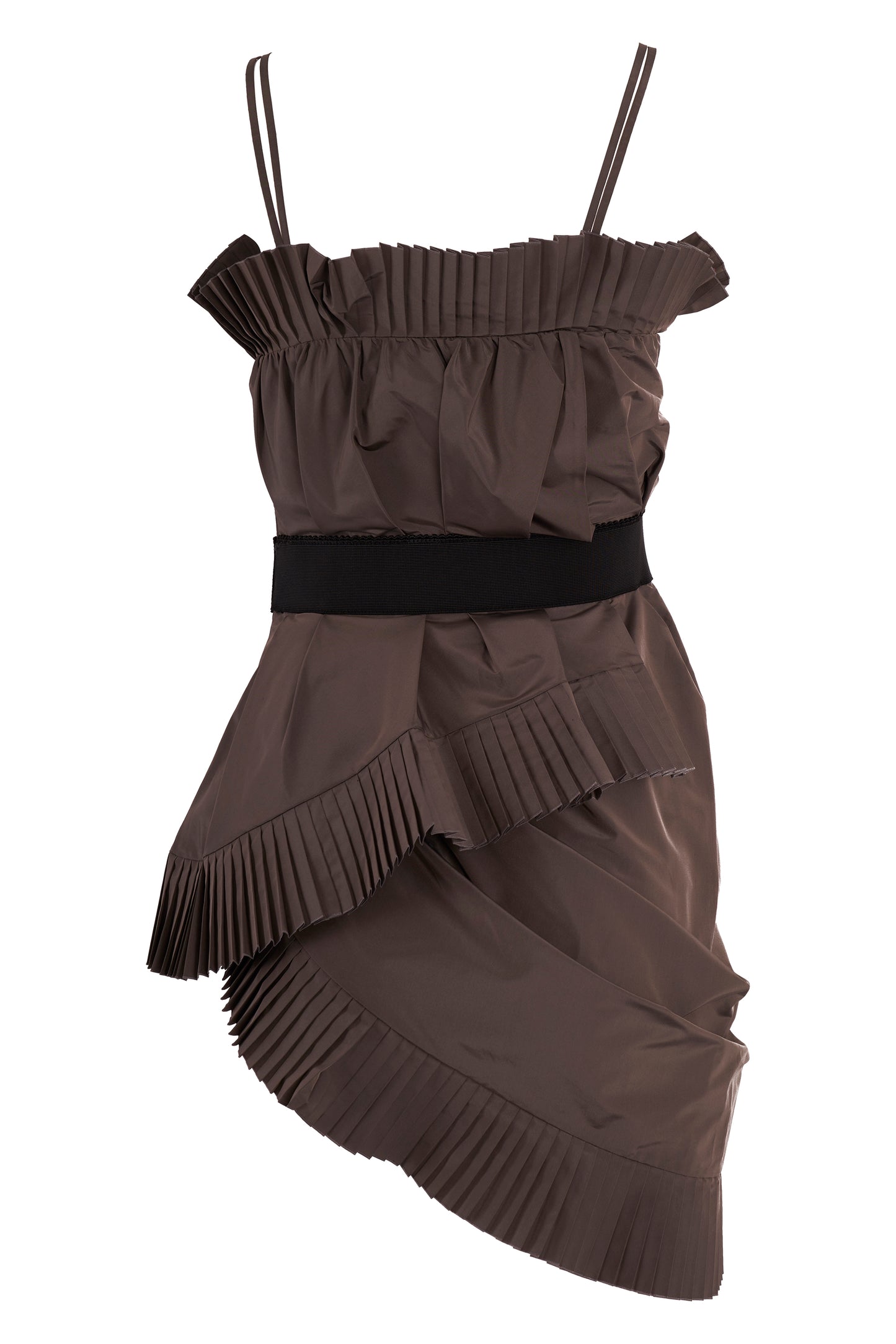 Vintage Christian Dior 2007 Grey Pleated Cocktail Dress