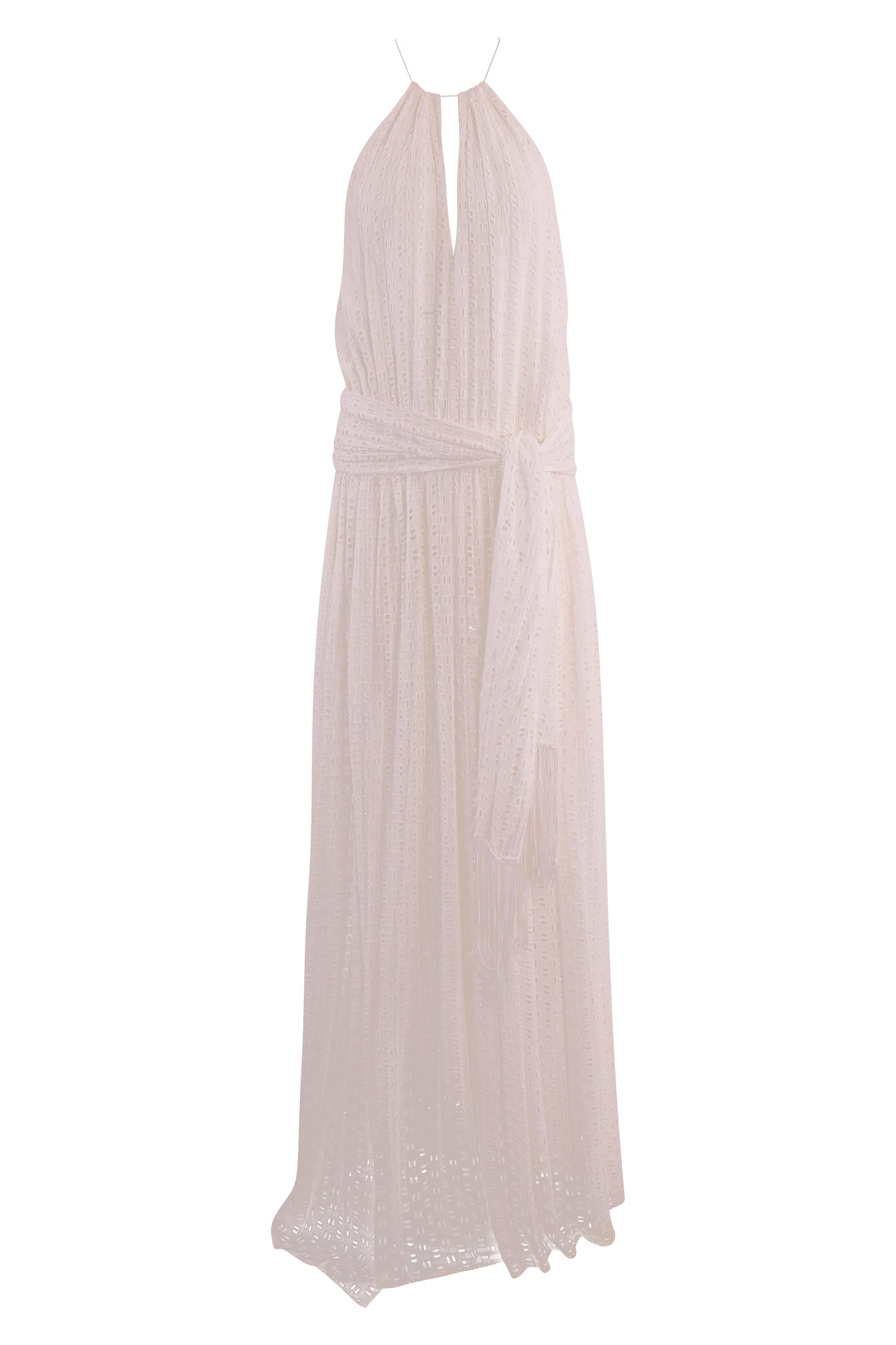 Vintage 2000's Pinko White Eyelet Maxi Dress
