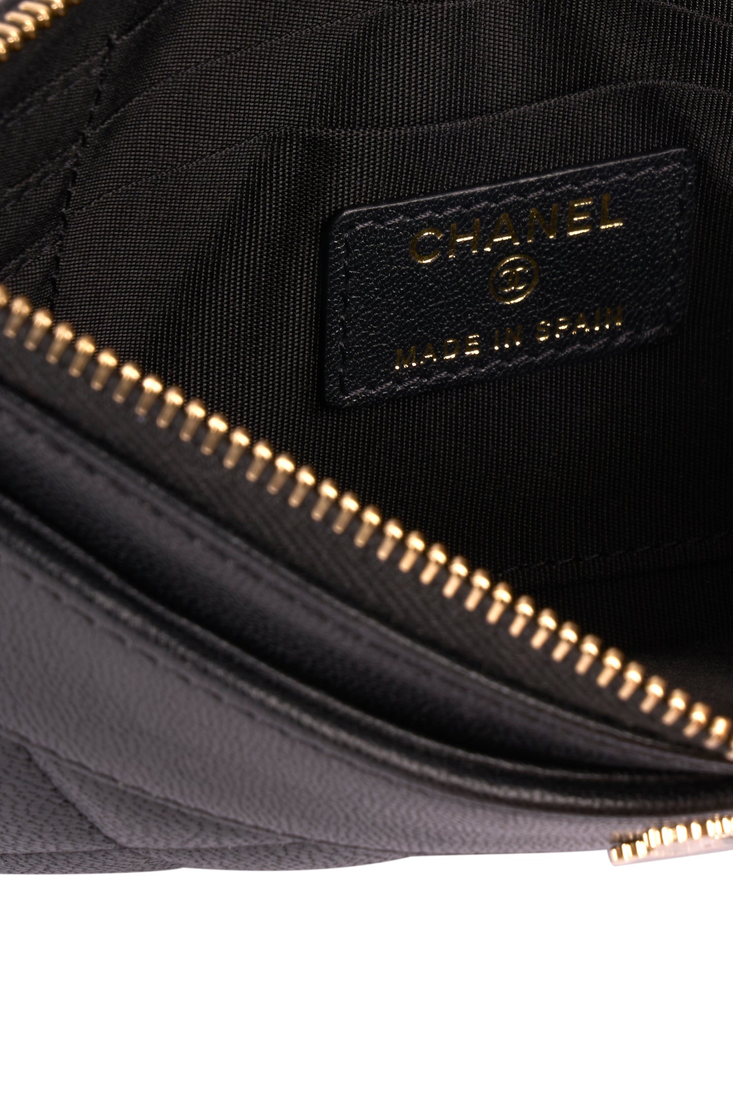 Chanel 2019 Black Leather Large Flap Quilted Card Holder