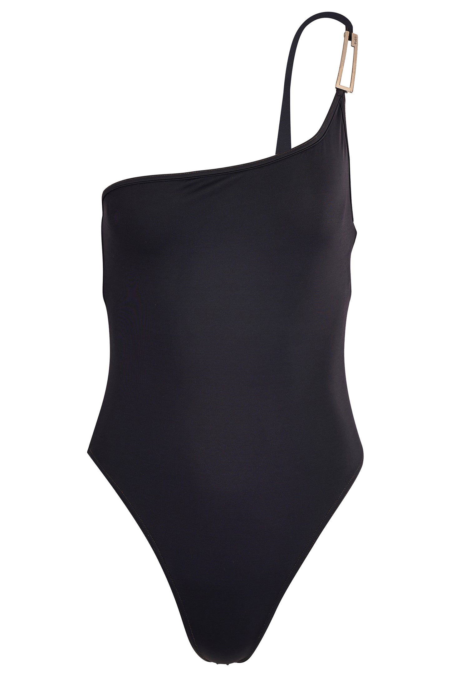 Vintage Gucci by Tom Ford S/S 1998 Navy Blue One Shoulder Swimsuit
