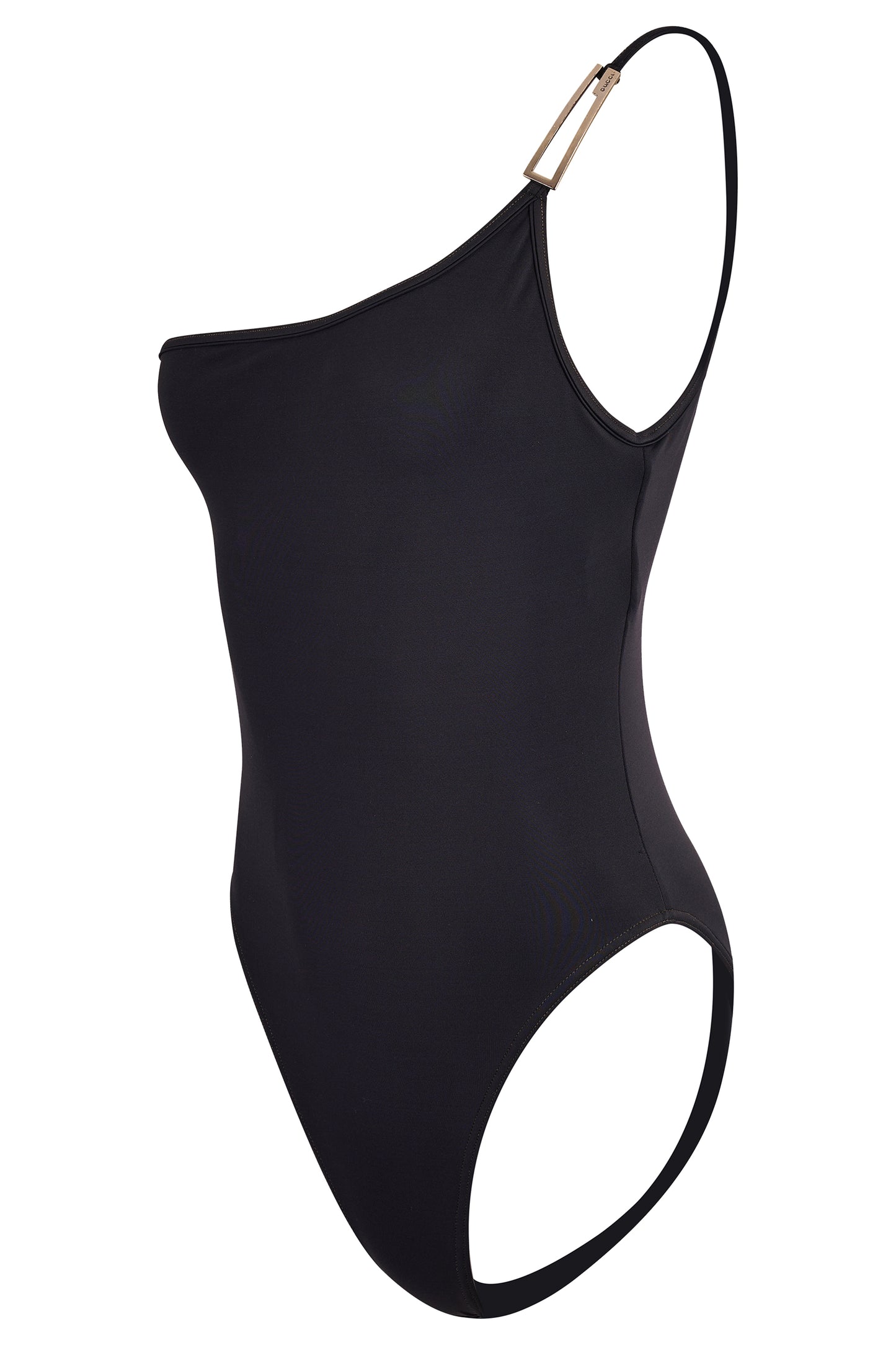 Vintage Gucci by Tom Ford S/S 1998 Navy Blue One Shoulder Swimsuit
