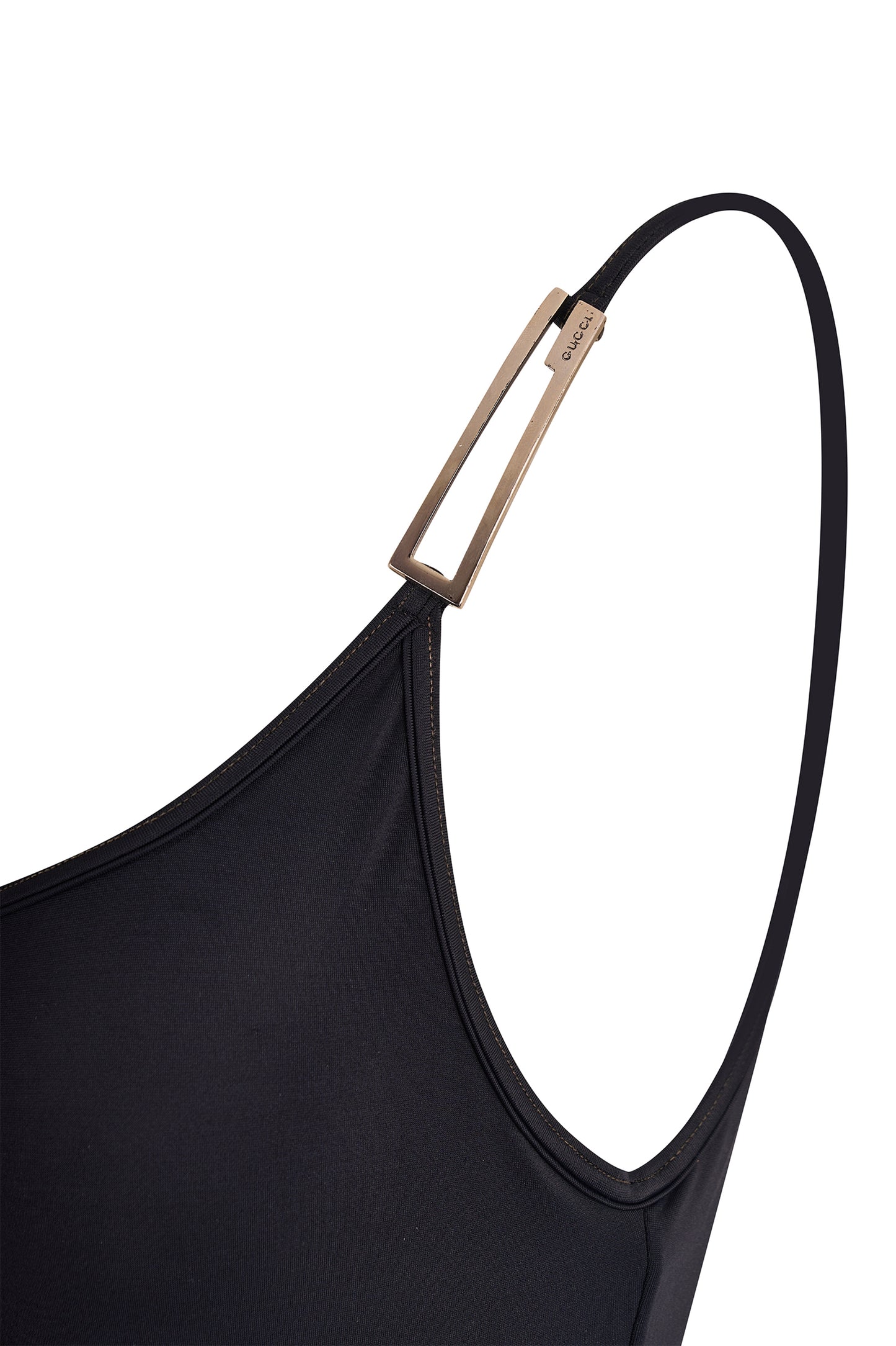 Vintage Gucci by Tom Ford S/S 1998 Navy Blue One Shoulder Swimsuit