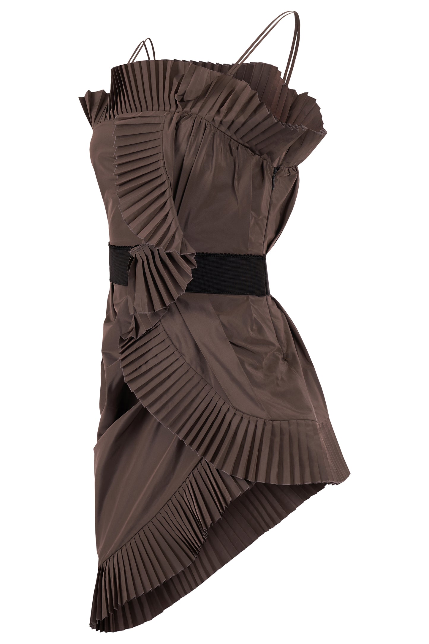Vintage Christian Dior 2007 Grey Pleated Cocktail Dress