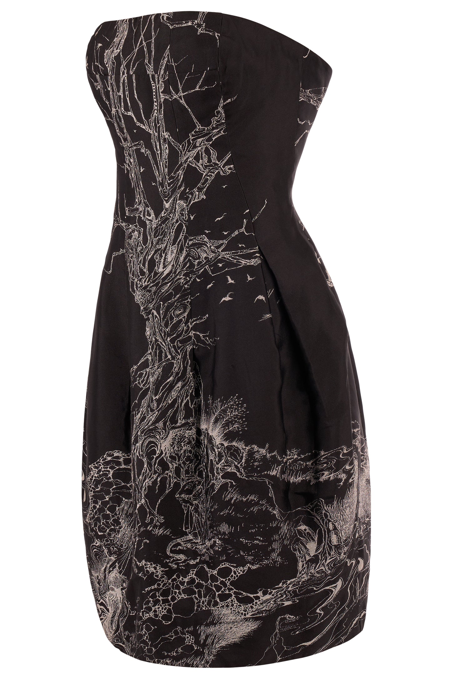 Vintage Alexander McQueen A/W 2008 Bustier Tree Print Dress