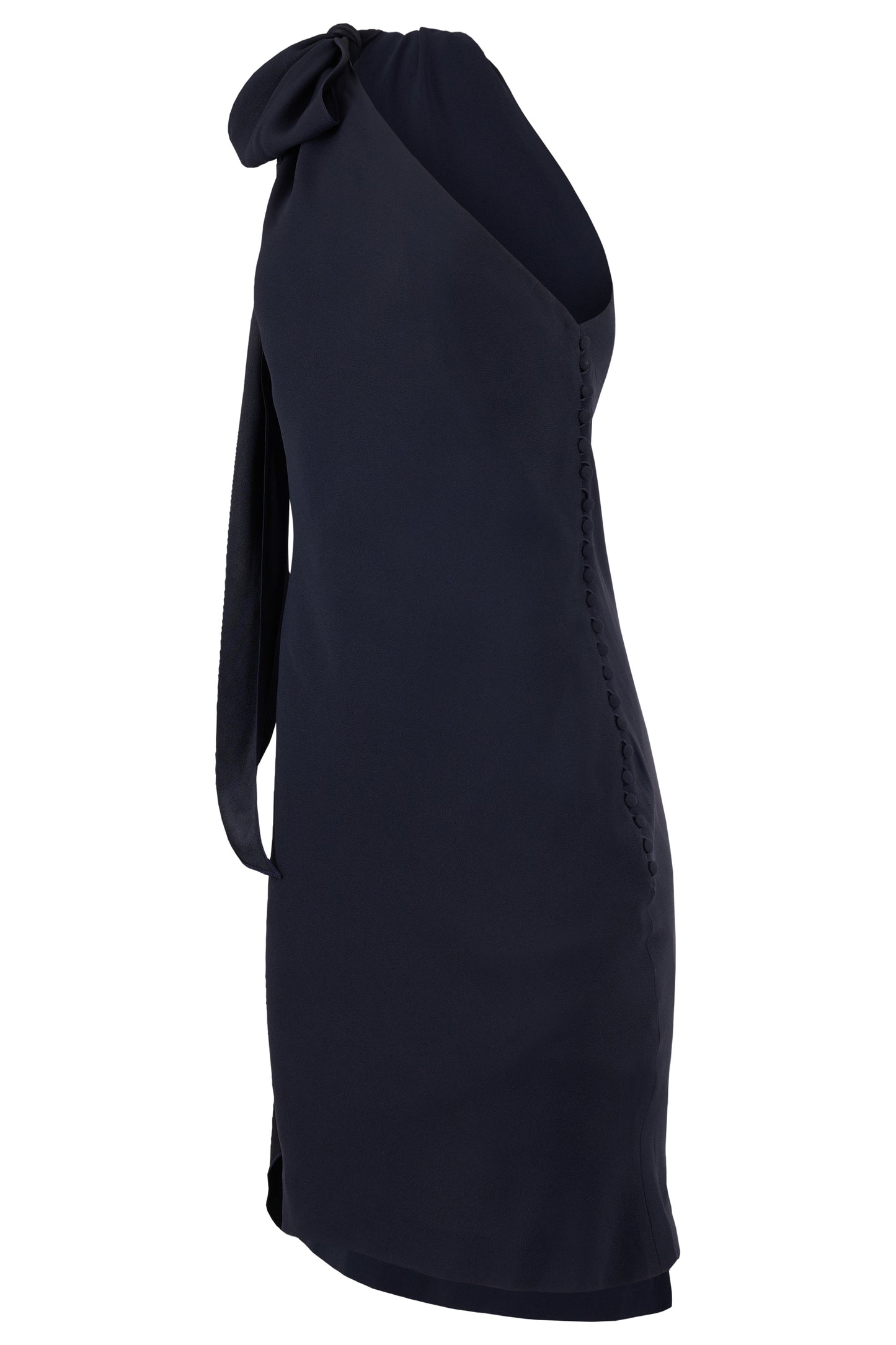 Vintage 2000's Christian Dior Navy Bias Tie Up Dress