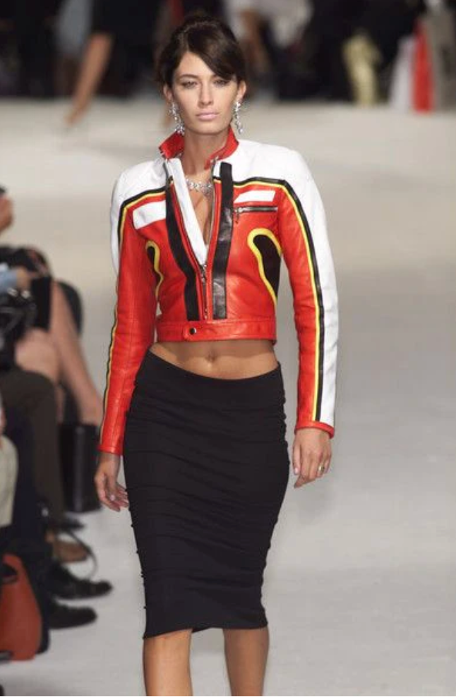 S/S 2001 Runway Knee length Biker Jacket