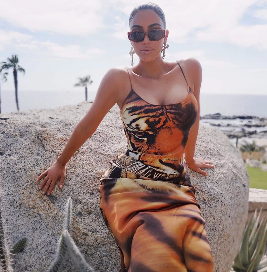 Vintage F/W 2000 Tiger Slip Dress