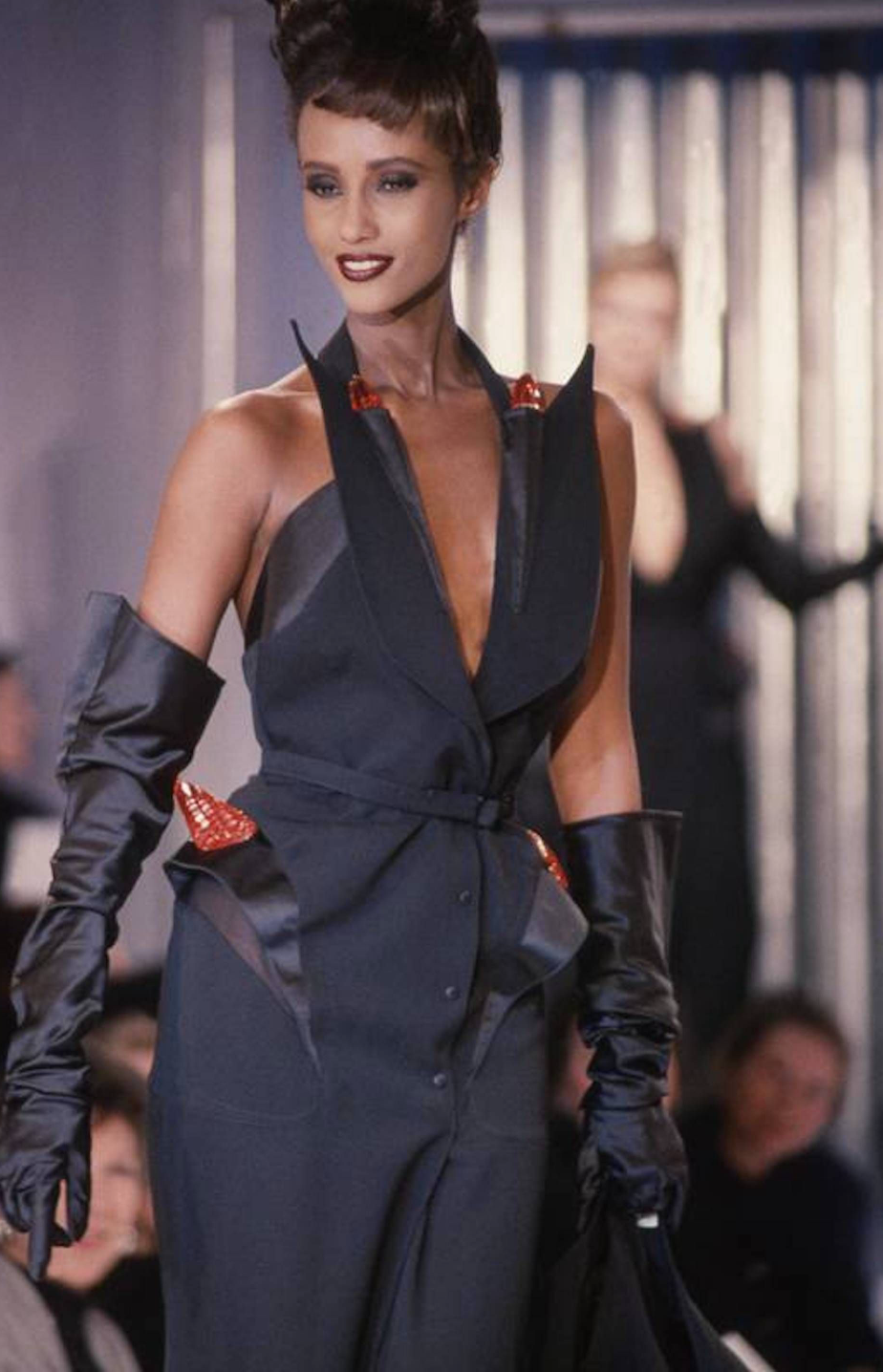 Vintage F/W 1989 Buick Collection Tuxedo Dress