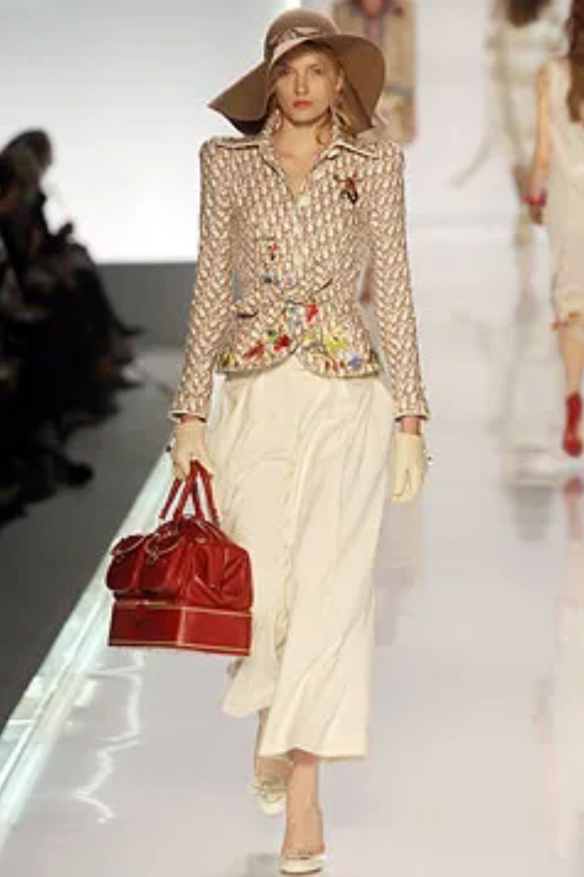 S/S 2005 Monogram Print With Floral Embroidered Trousers