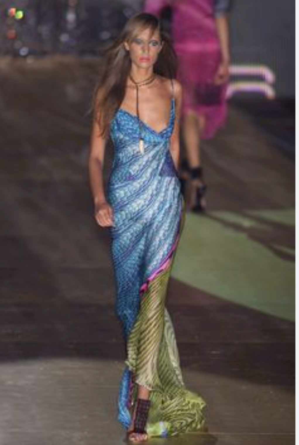 S/S 2001 Mermaid Print Maxi Skirt