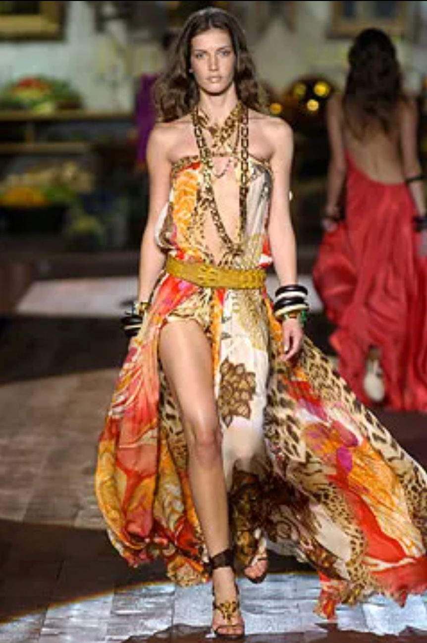 2005 Animal Print Wrap Dress