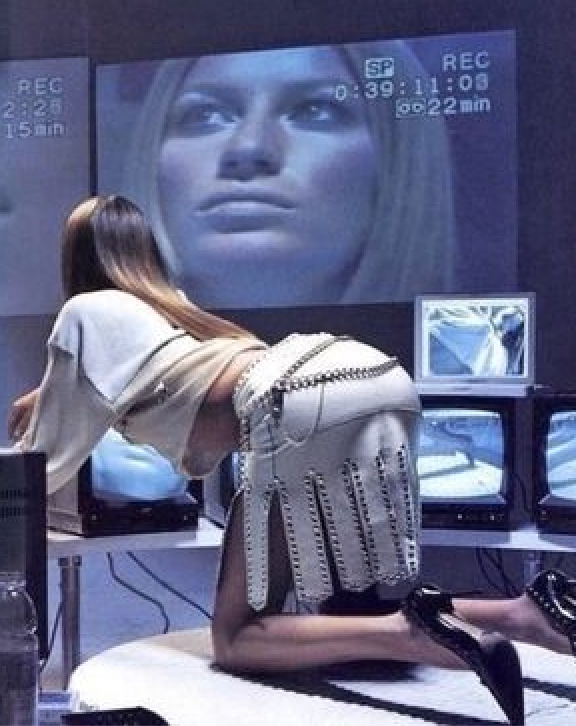 Vintage S/S 2003 Runway Sex Leather Skirt