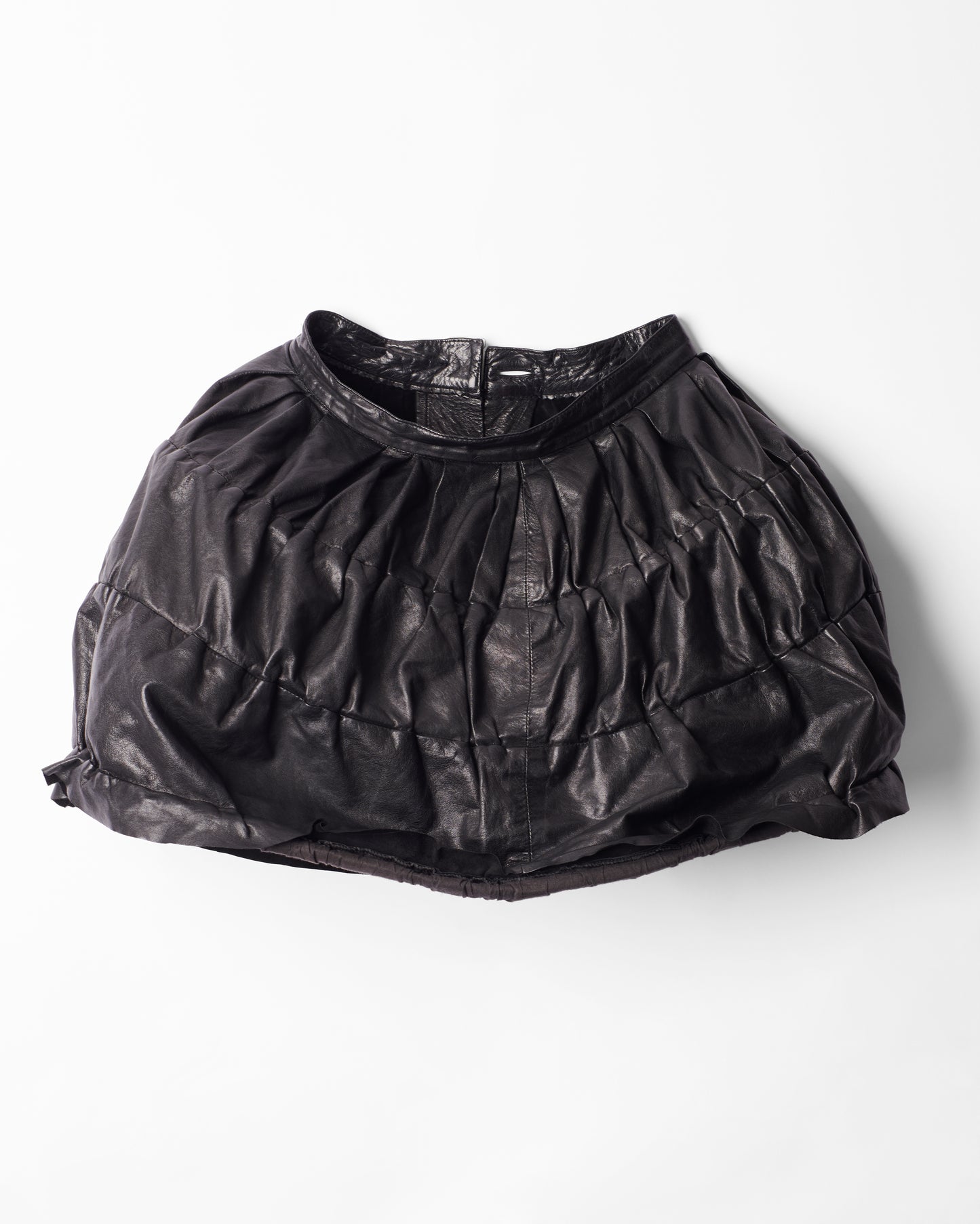 Vintage F/W 1988 Runway Black Leather Mini-Crini