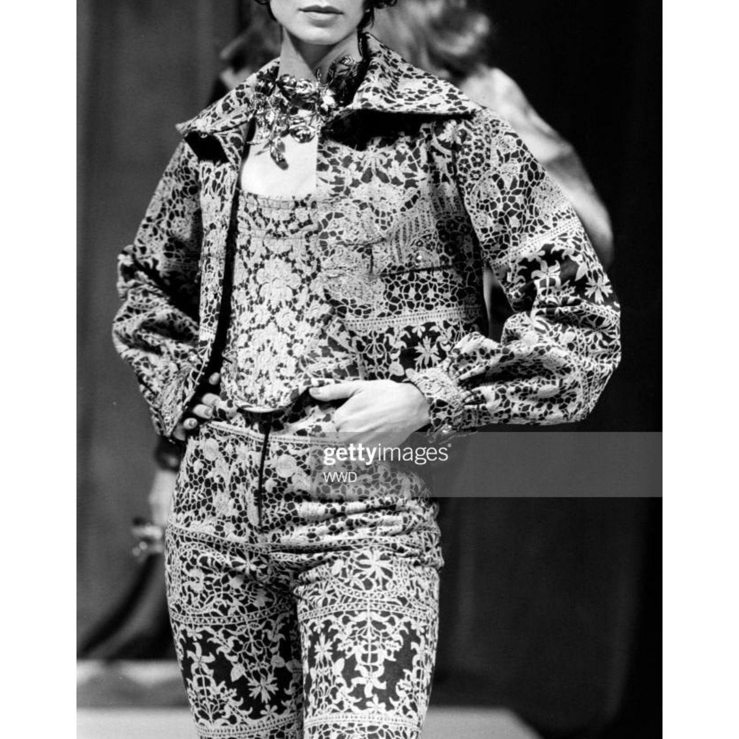 Vintage F/W 1992 ‘Always On Camera’ Lace Print Denim Mini Skirt