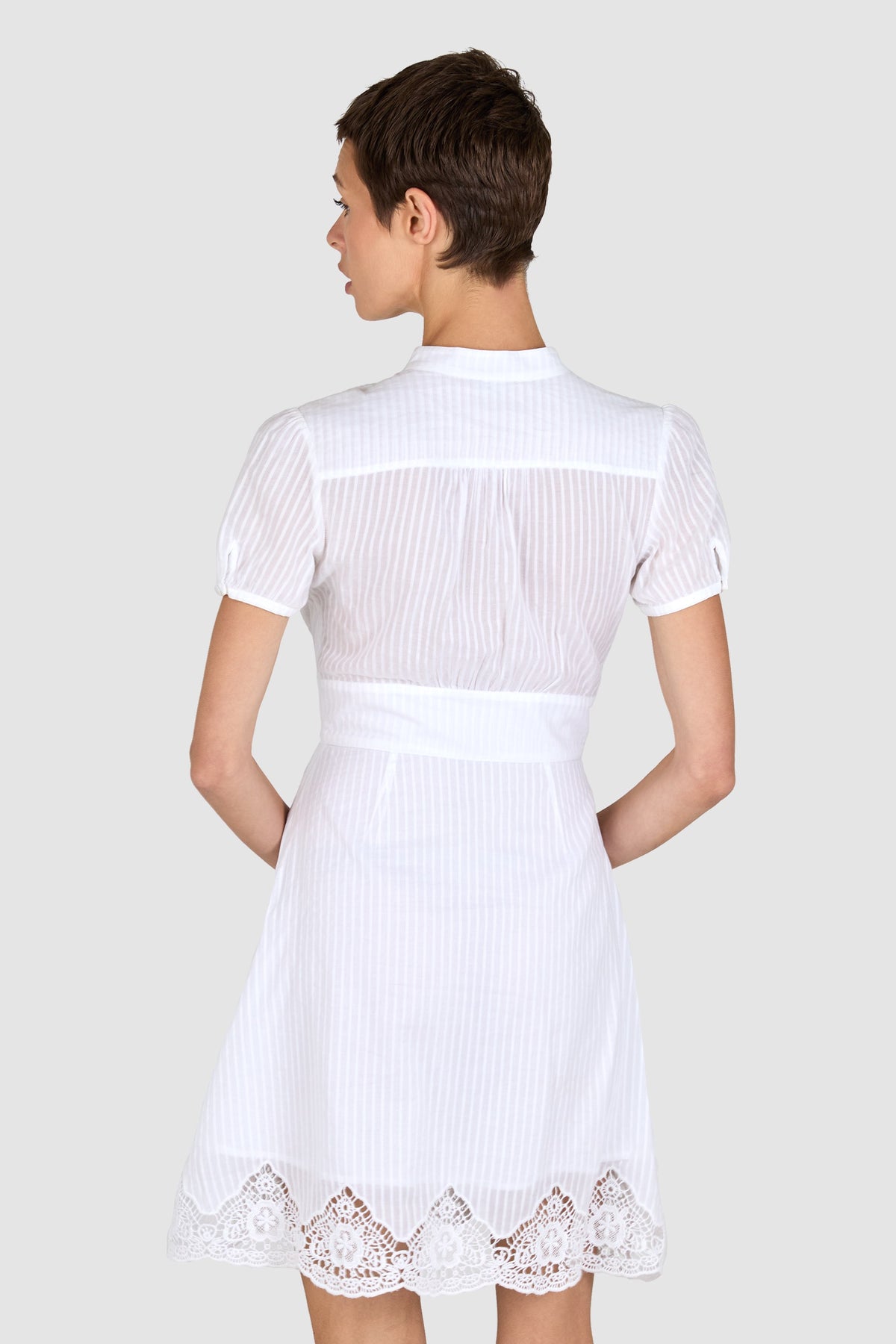 Vintage 1990's Armani Jeans Babydoll White Dress