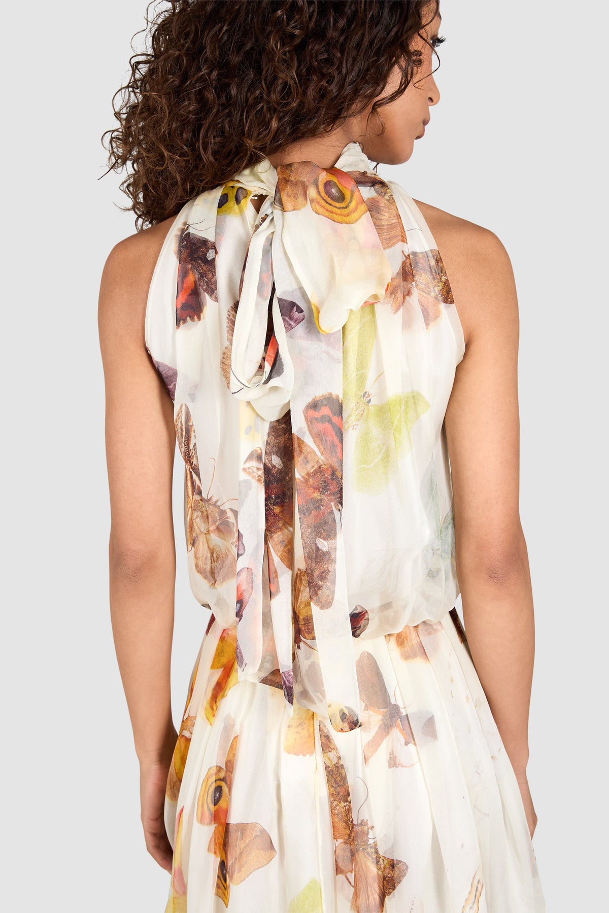 Alexander McQueen S/S 2007 Silk Butterfly Print Dress