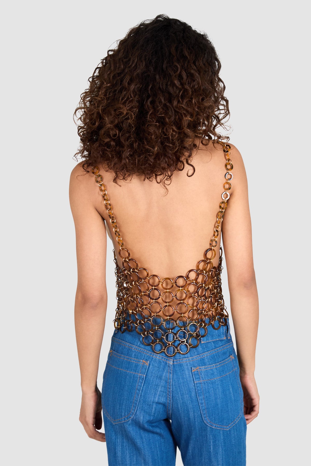 Tortoise Shell Resin Hoops Top