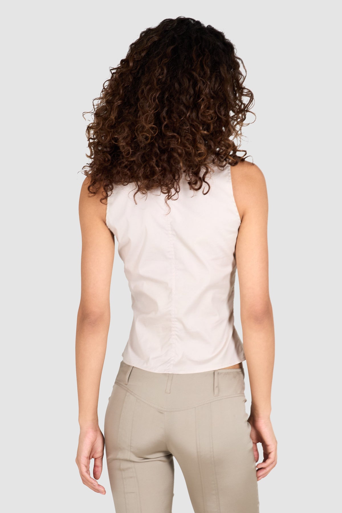 Vintage S/S 2003 Yves Saint Laurent Nude Sleeveless Top